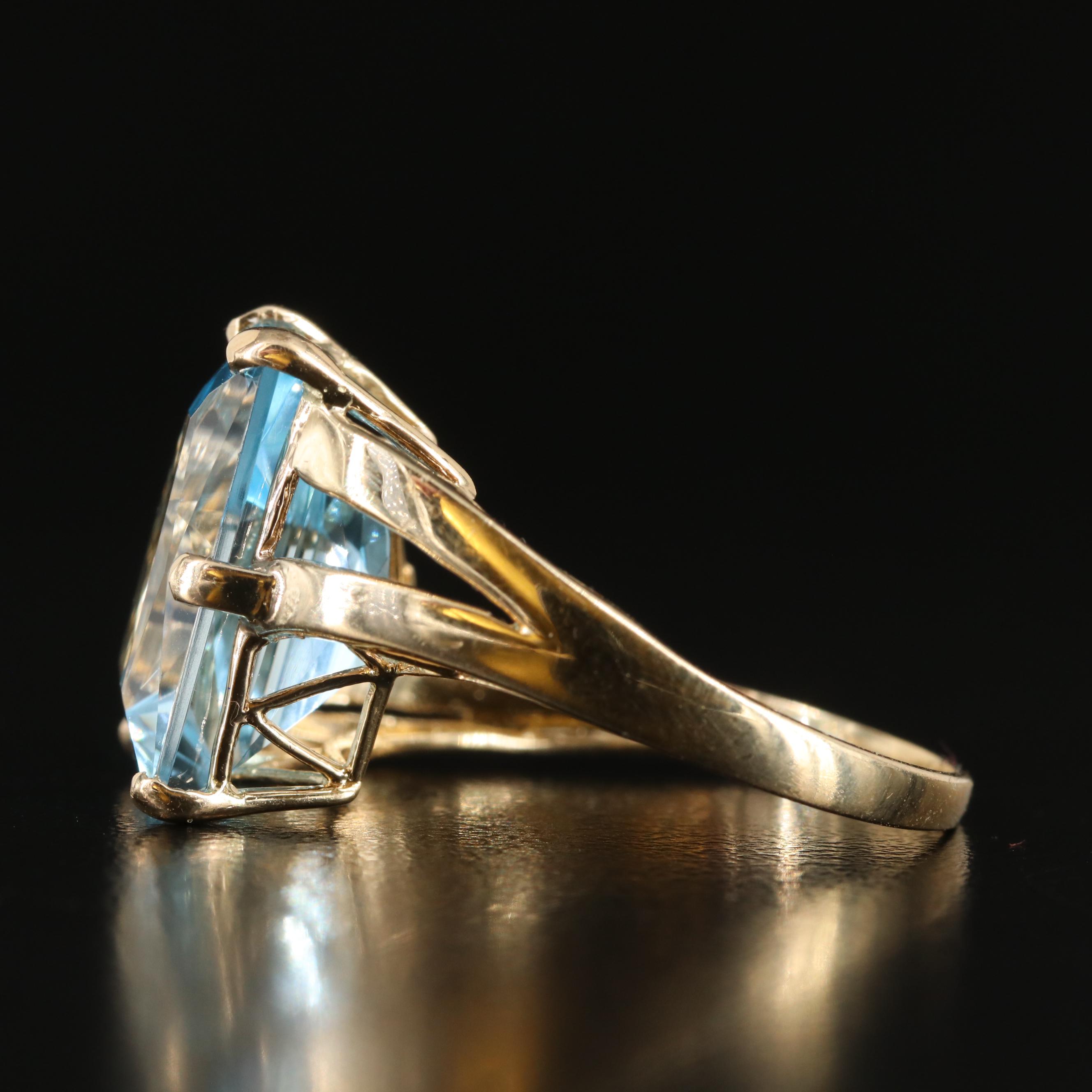 14K Topaz and Diamond Ring