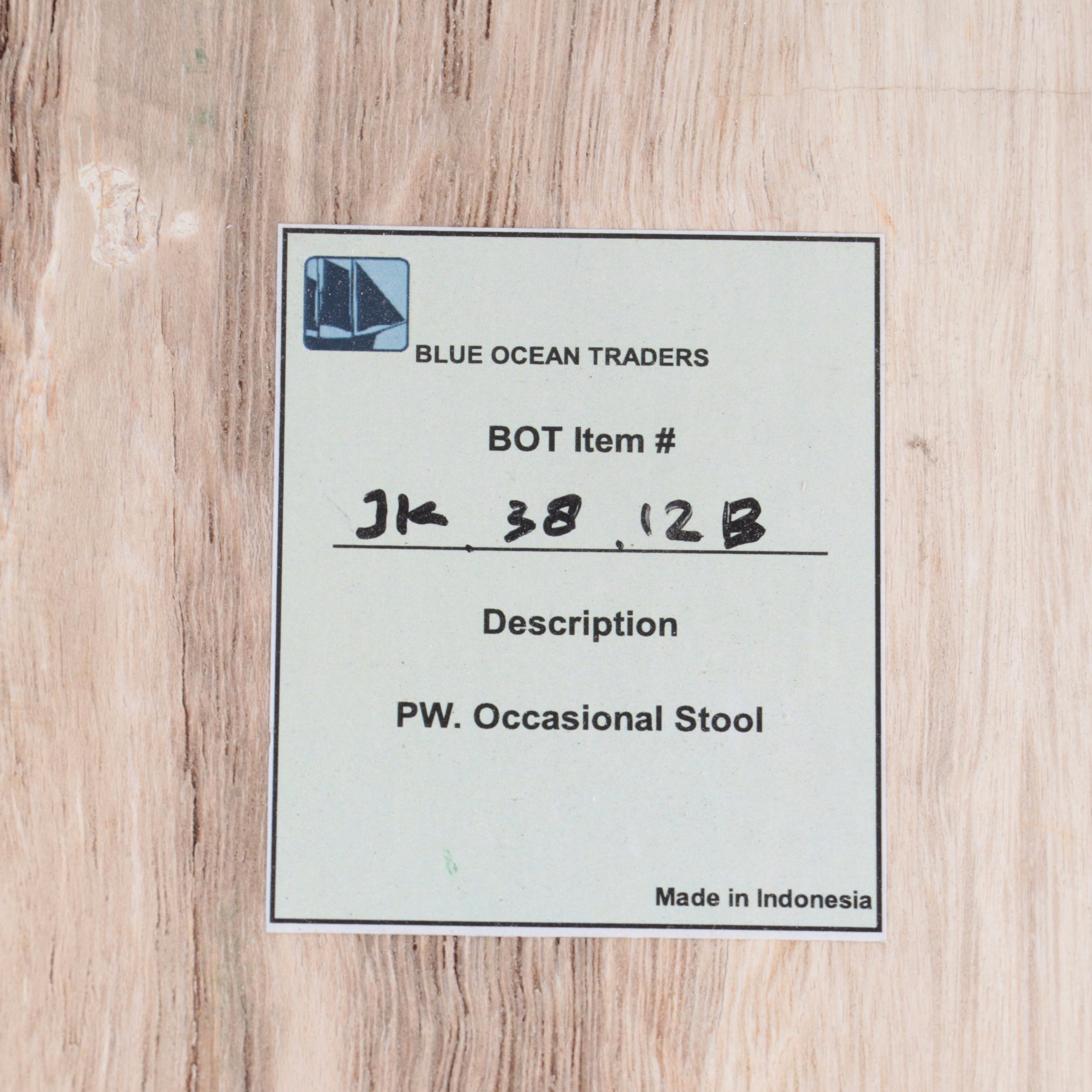 Blue Ocean Traders Petrified Wood Occasional Stool EBTH