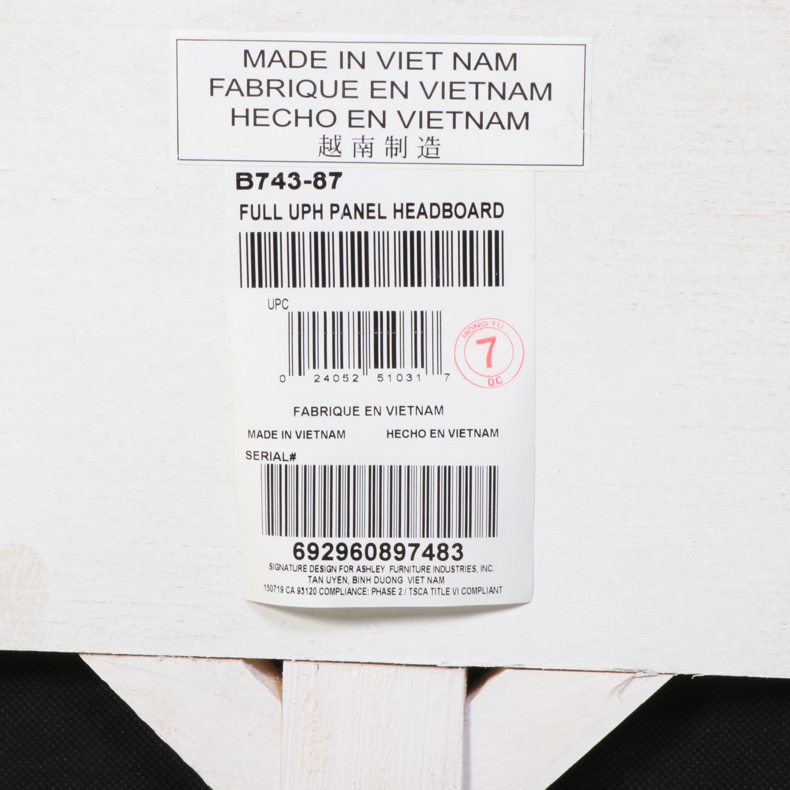 Signature Design for Ashley Furniture Upholstered and Painted Queen Bed Frame