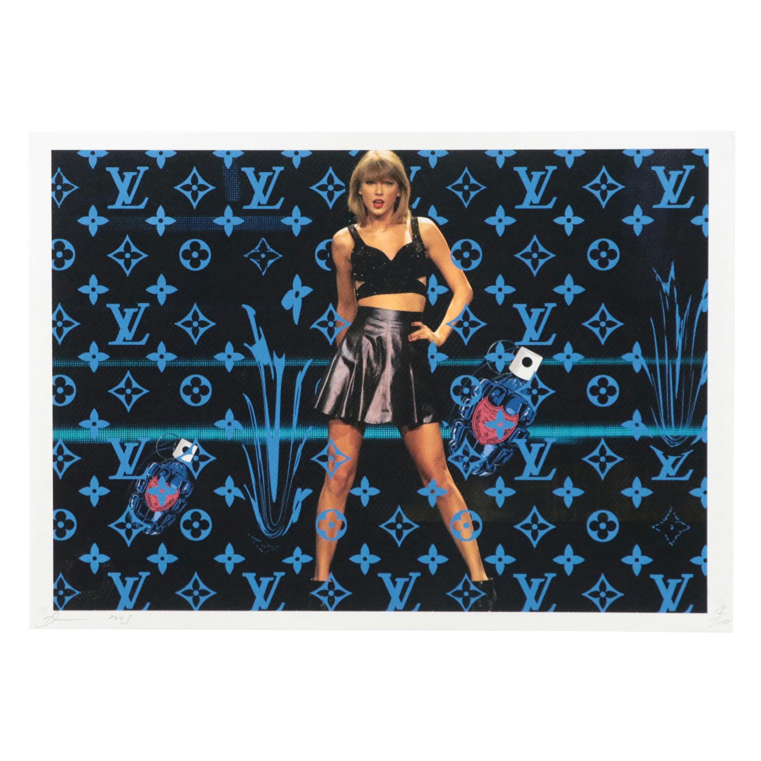 Death NYC Pop Art Graphic Print of Taylor Swift x Louis Vuitton, 2023