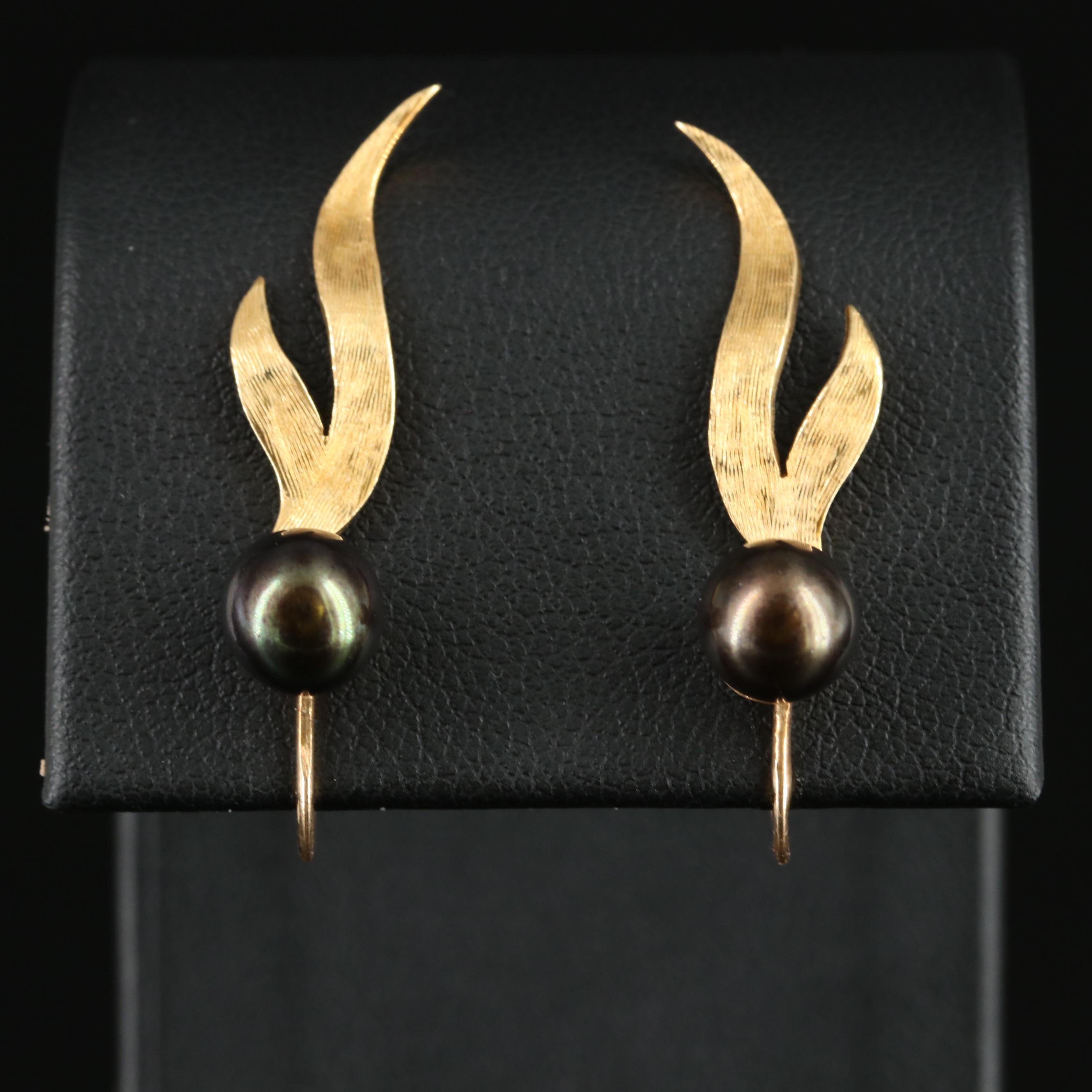 Joseph Merrin 18K Pearl Earrings