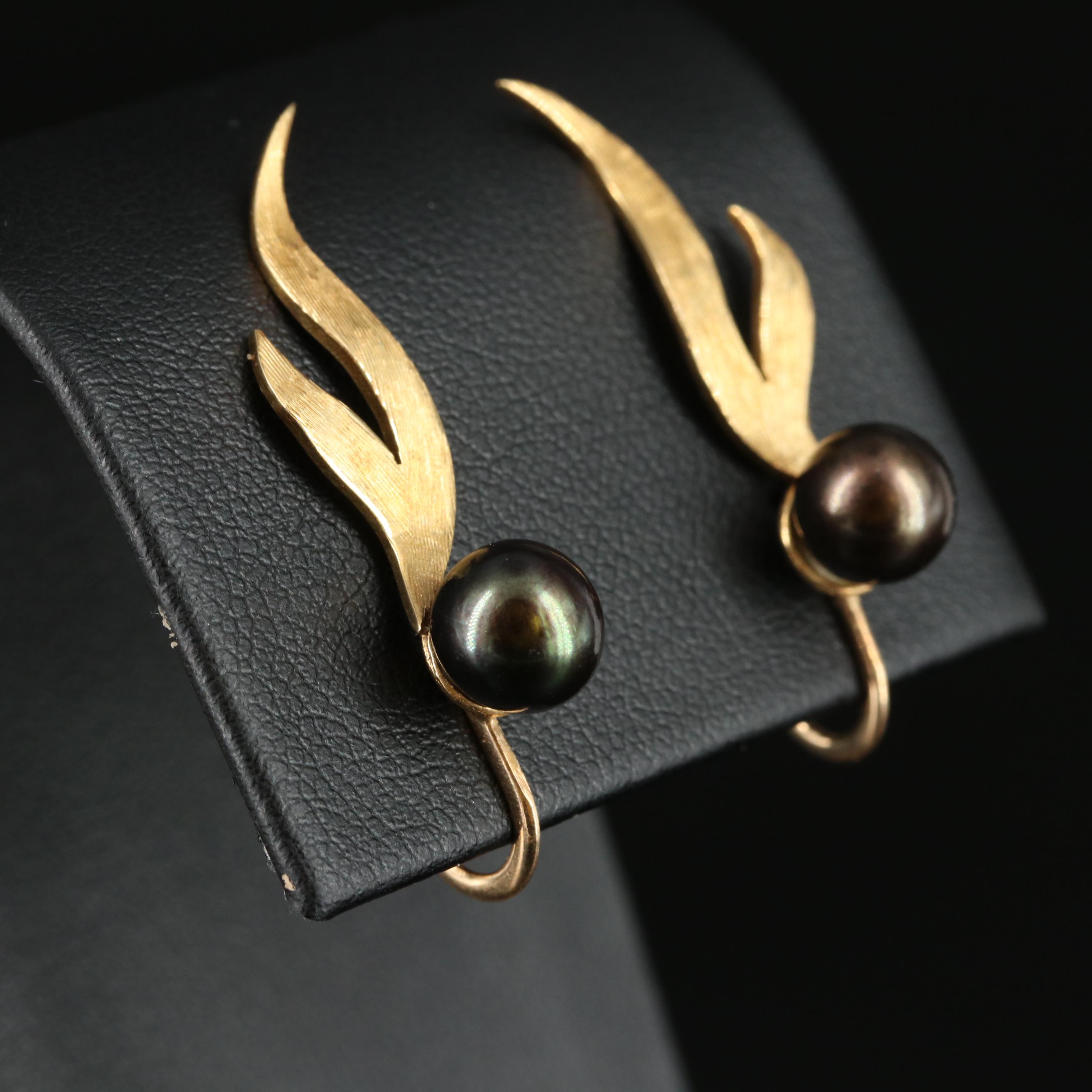 Joseph Merrin 18K Pearl Earrings