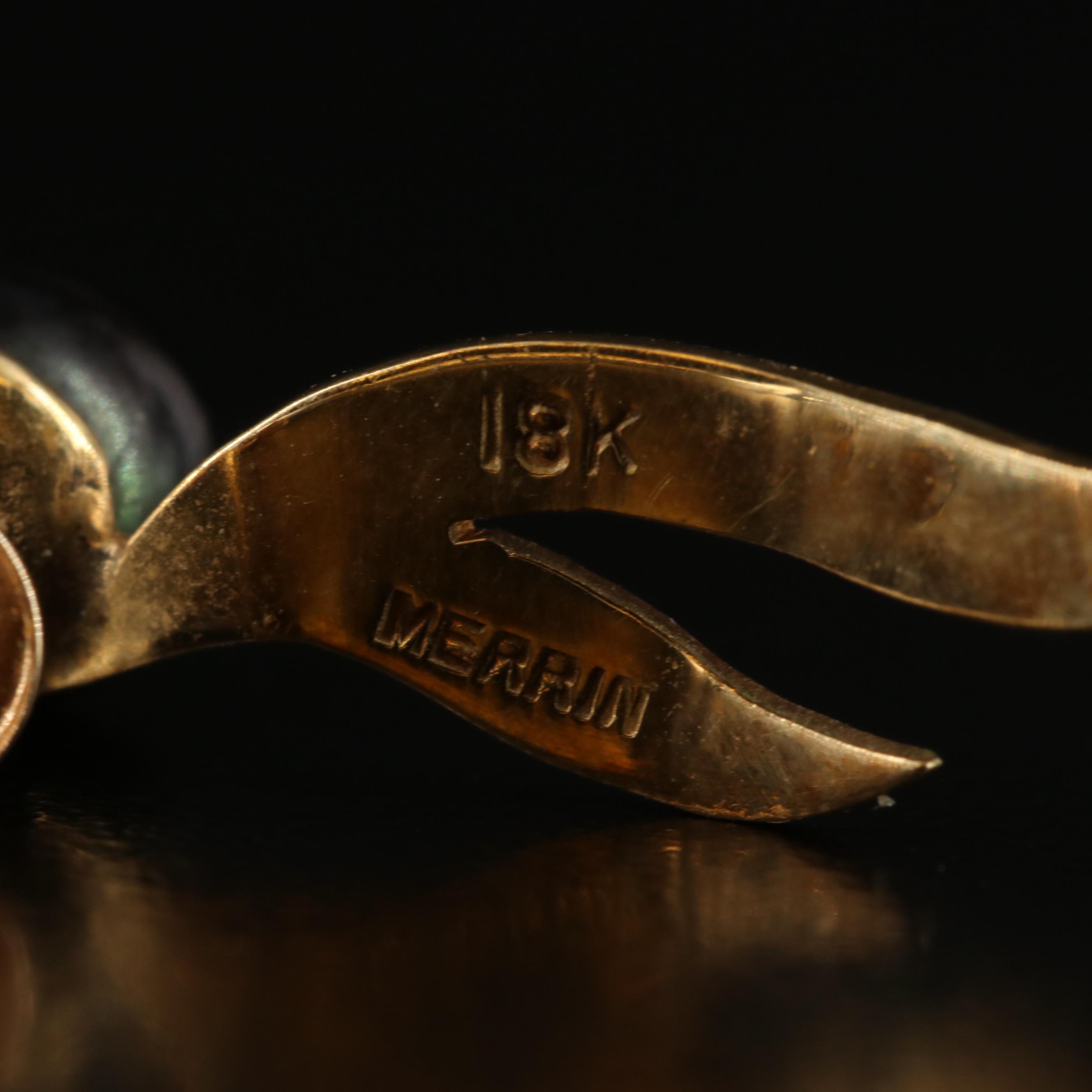 Joseph Merrin 18K Pearl Earrings