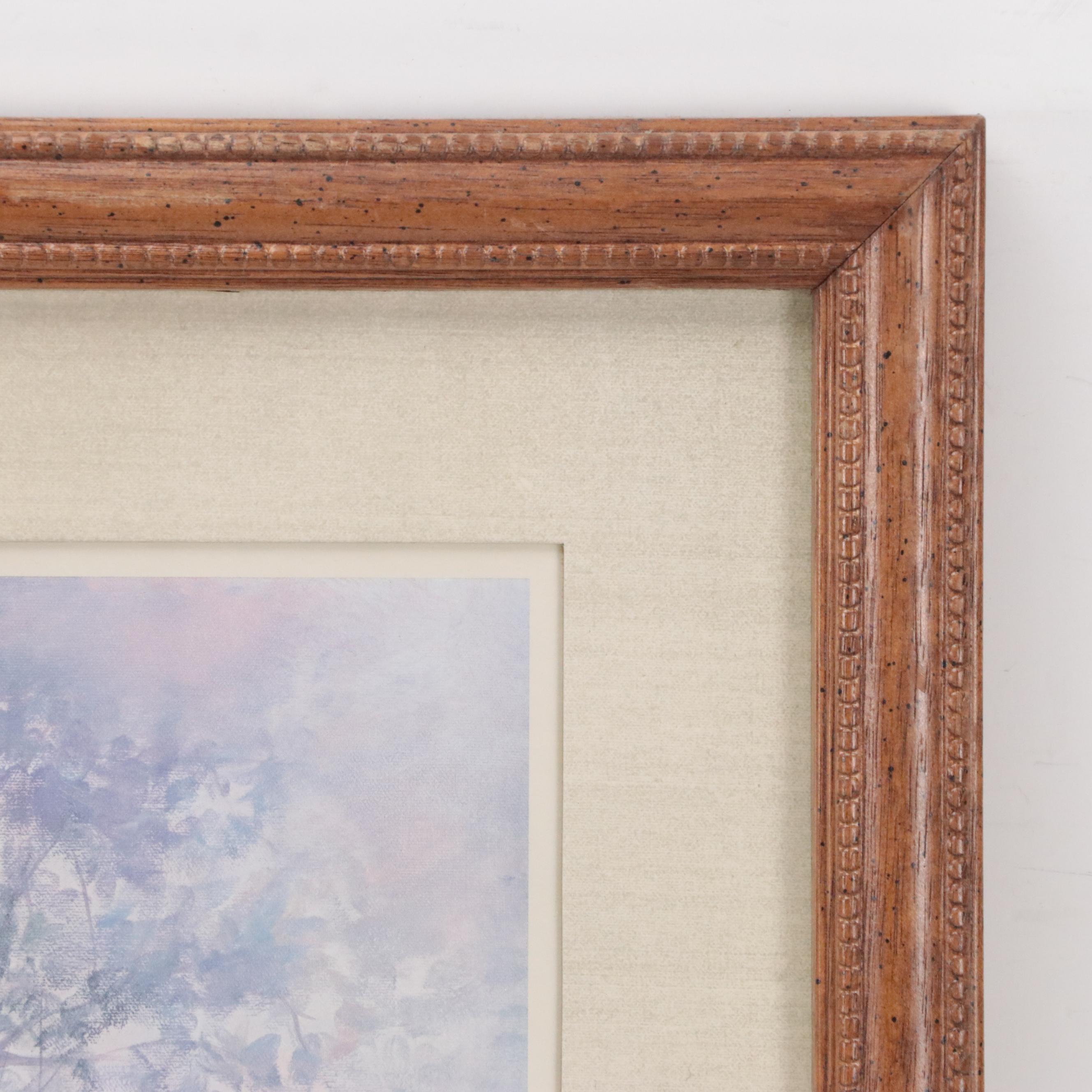 Offset Lithograph After Joe Sambataro of Park Landscape with Gazebo