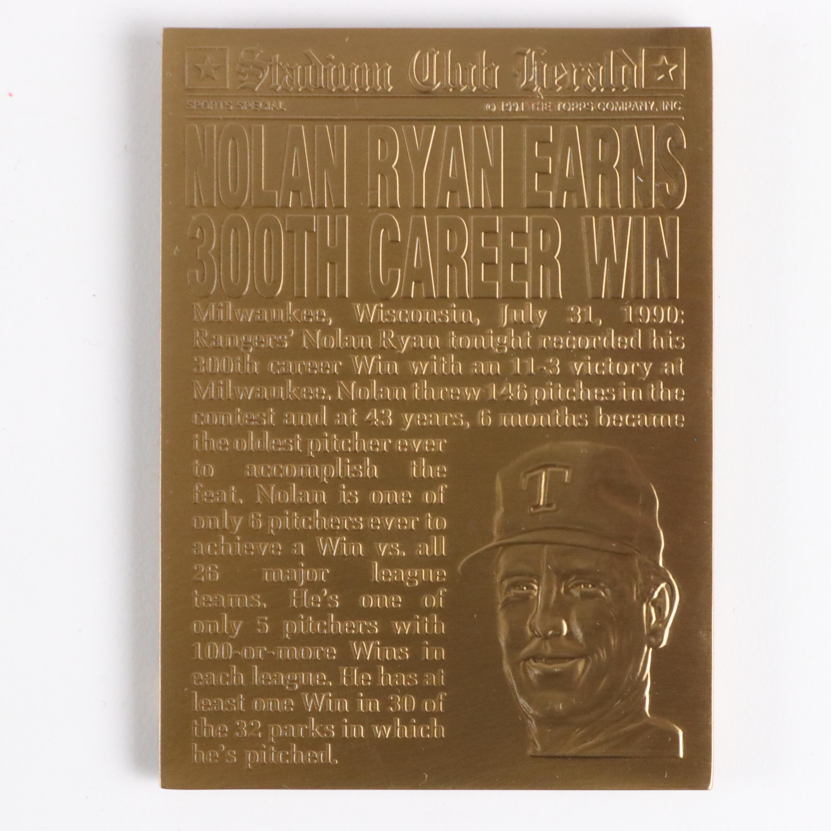 Nolan Ryan Baseball Card Collection with Topps, Fleer, and More, 1970s–2020s