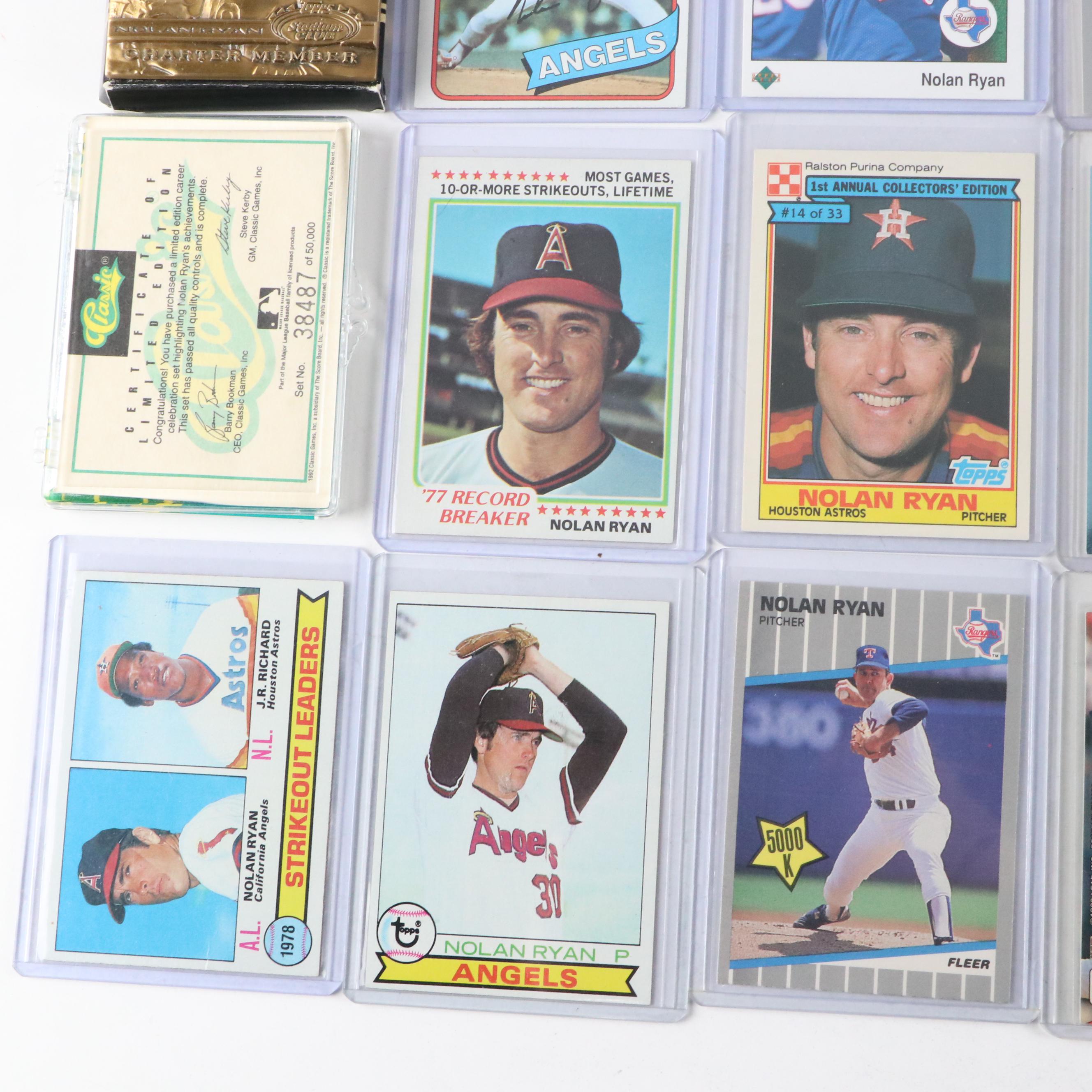 Nolan Ryan Baseball Card Collection with Topps, Fleer, and More, 1970s–2020s