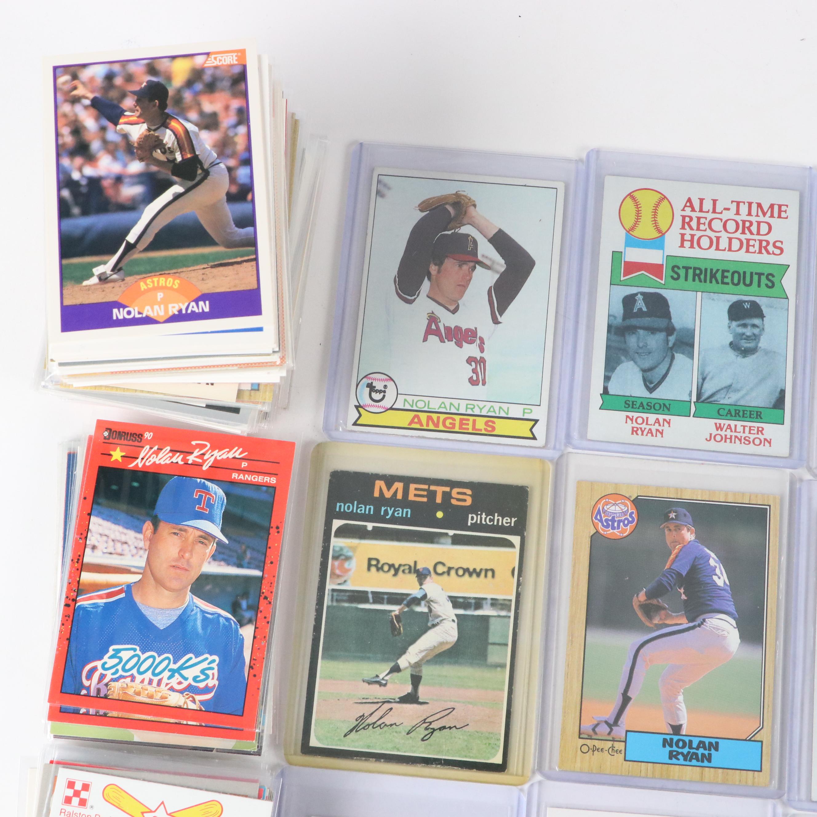Nolan Ryan Baseball Card Collection with Topps, Fleer, and More, 1970s–2020s