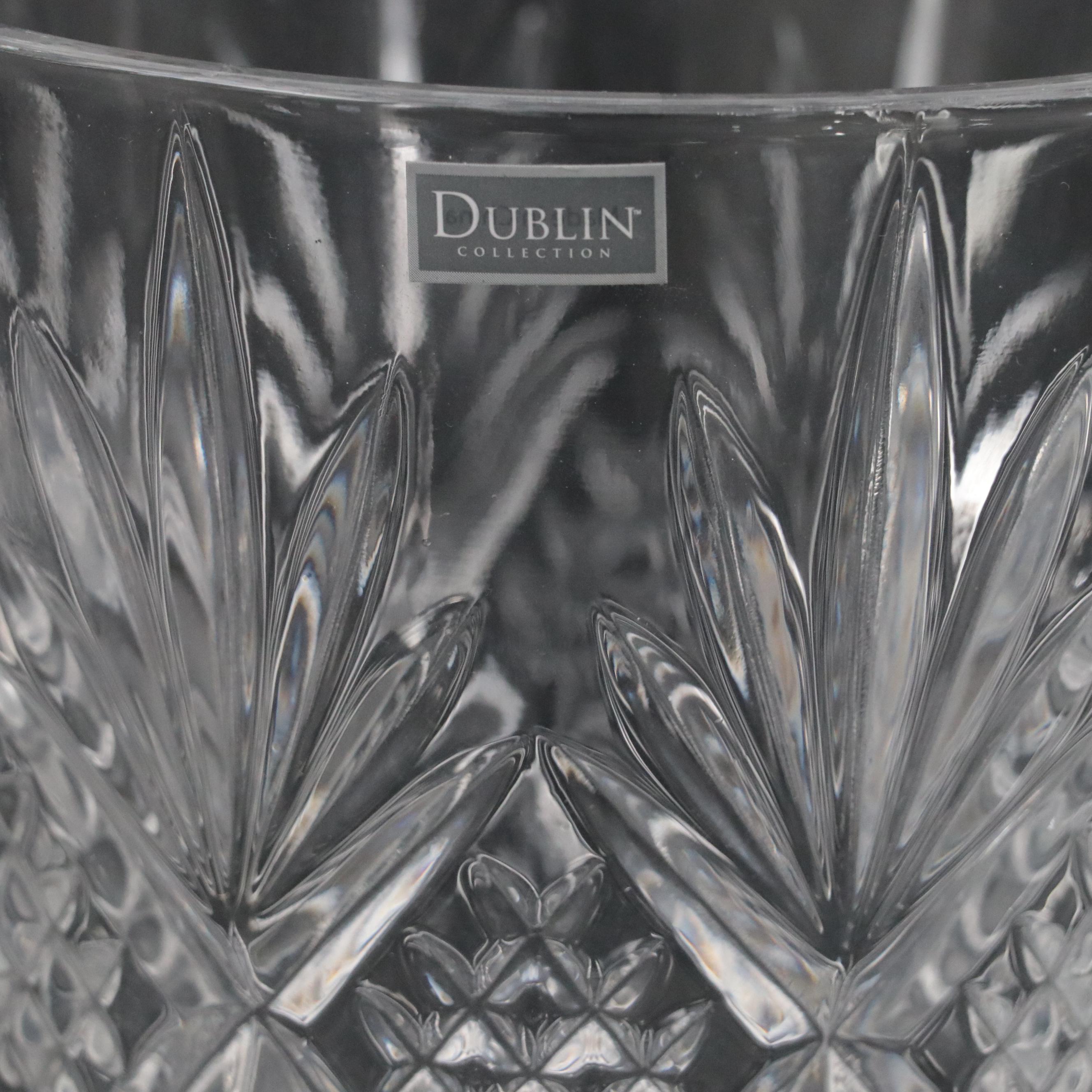 Rogaska "Richmond" Crystal Carafe with Fan Cut Pattern Glass Ice Bucket and More