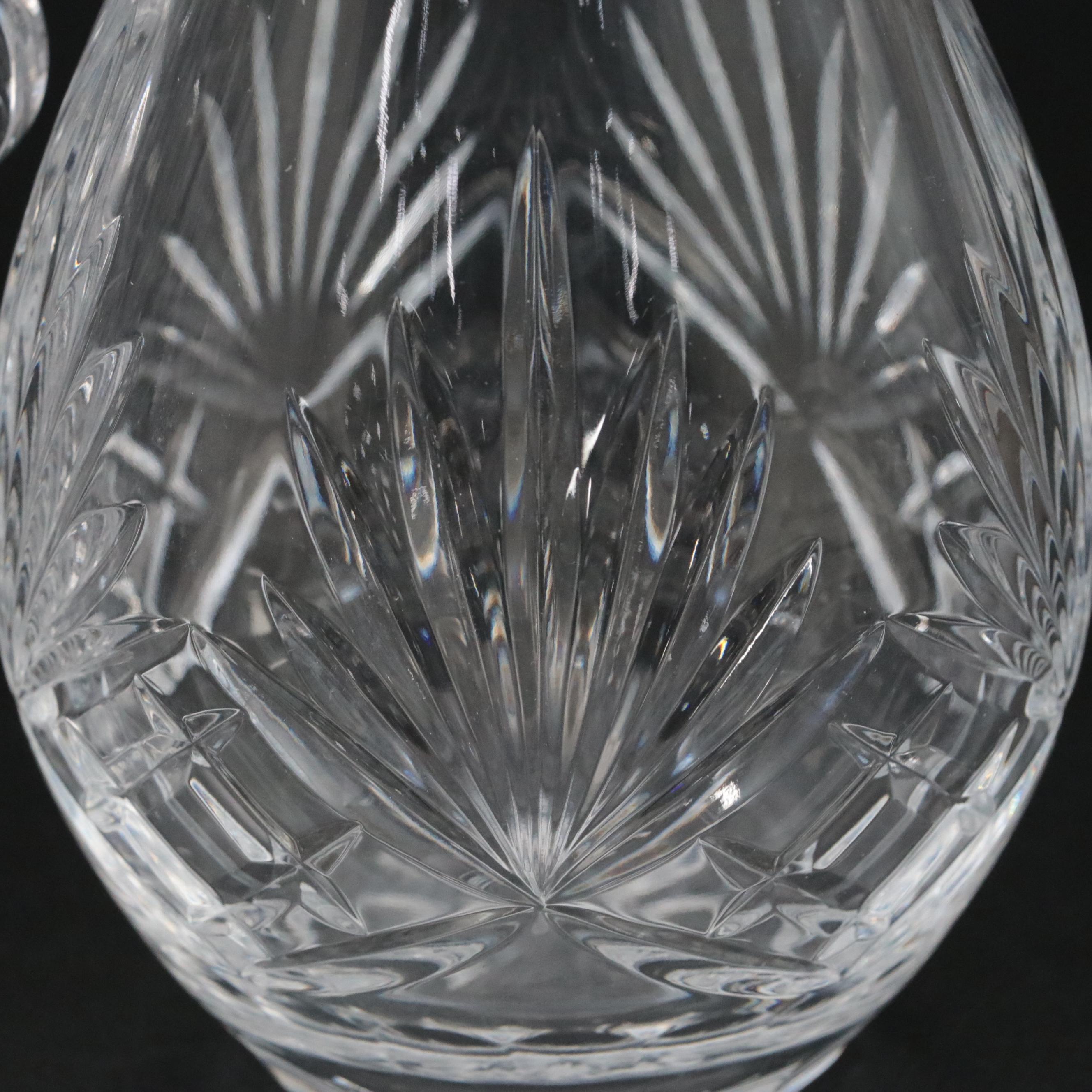 Rogaska "Richmond" Crystal Carafe with Fan Cut Pattern Glass Ice Bucket and More