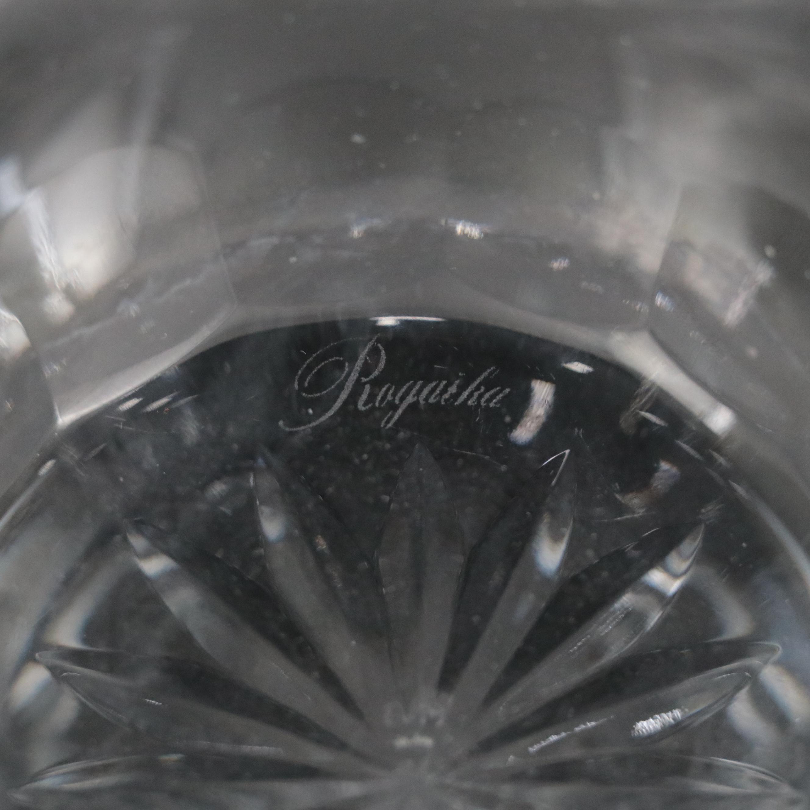 Rogaska "Richmond" Crystal Carafe with Fan Cut Pattern Glass Ice Bucket and More