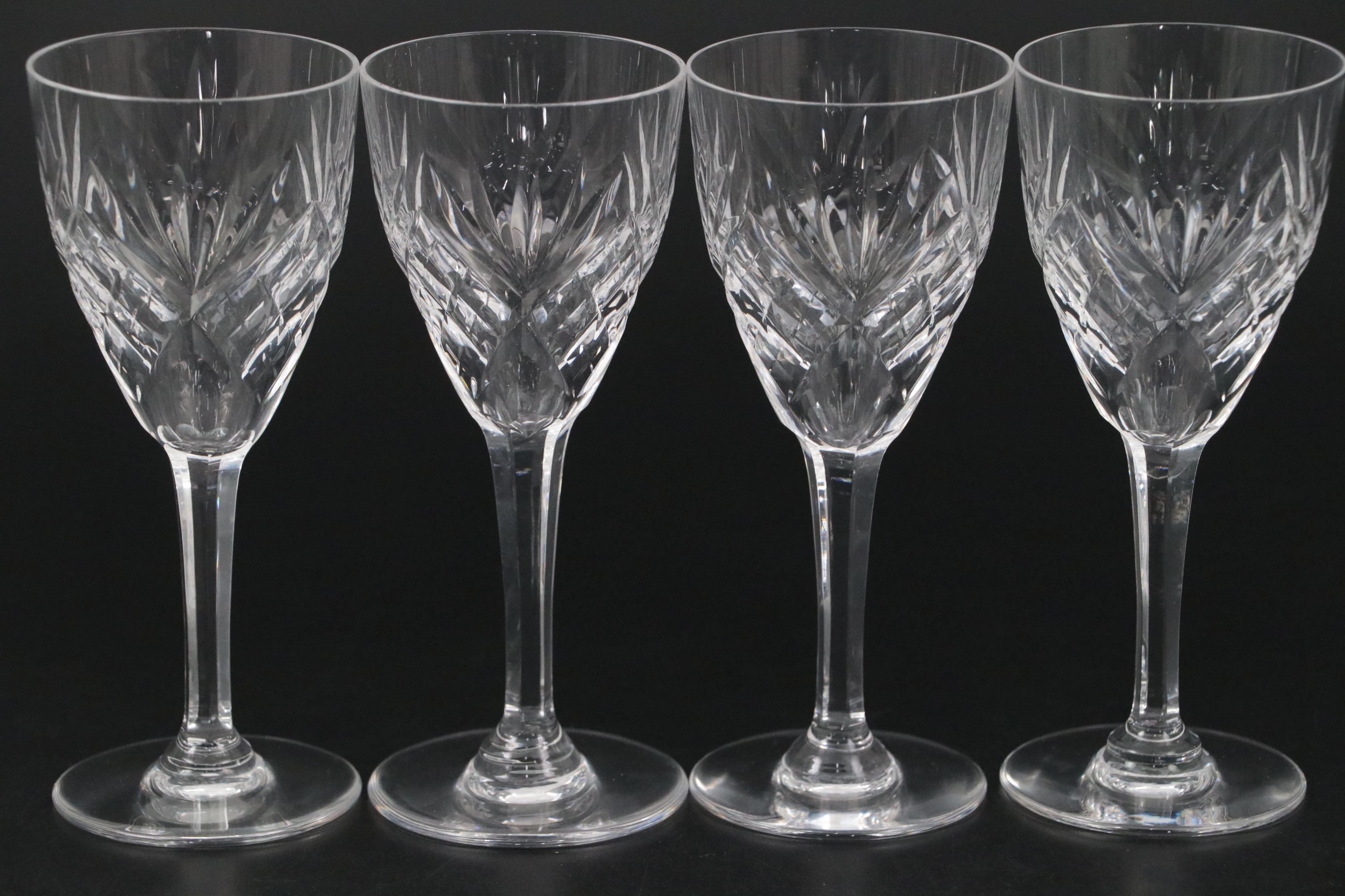 Rogaska "Richmond" Crystal Carafe with Fan Cut Pattern Glass Ice Bucket and More