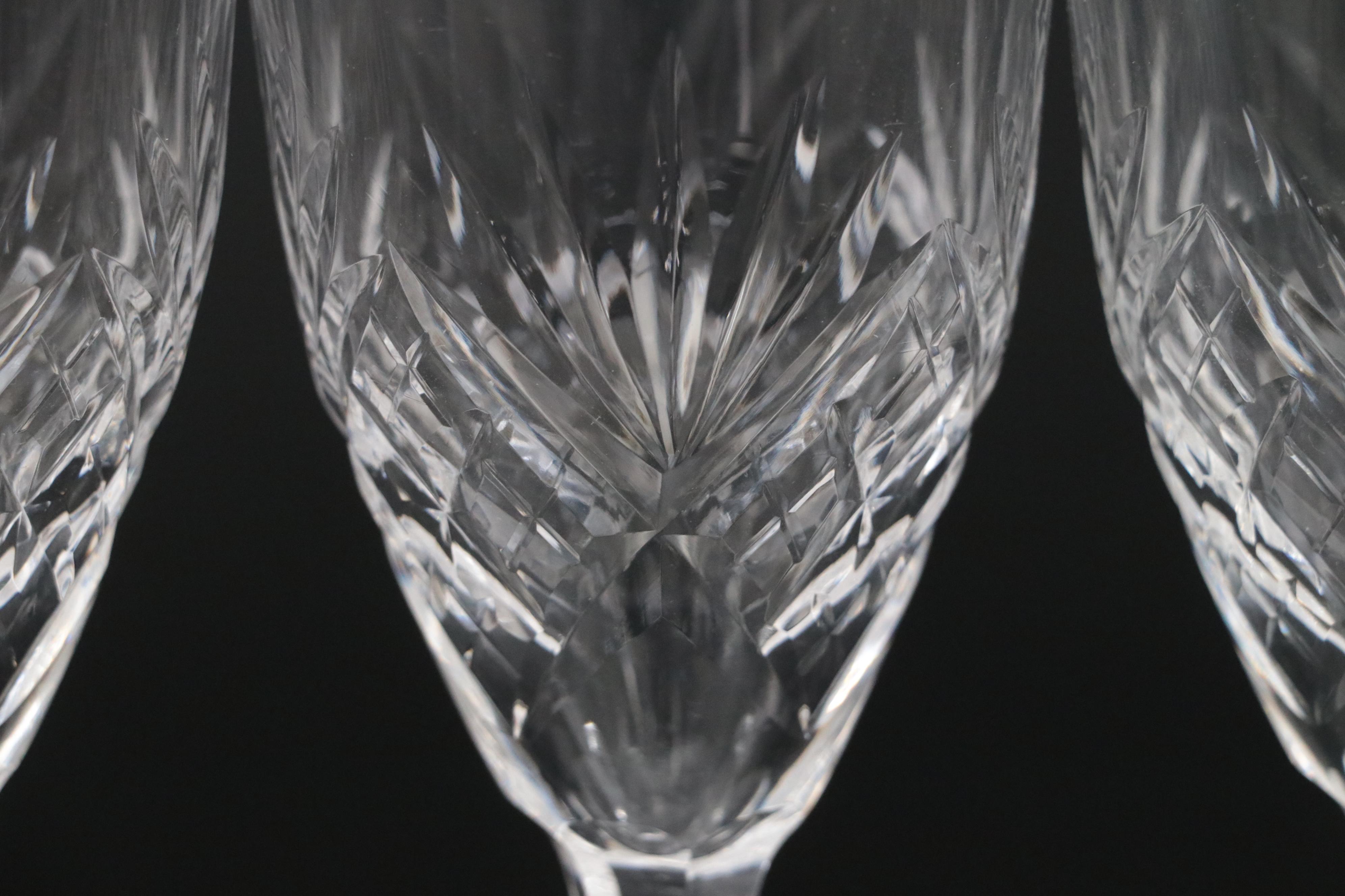 Rogaska "Richmond" Crystal Carafe with Fan Cut Pattern Glass Ice Bucket and More