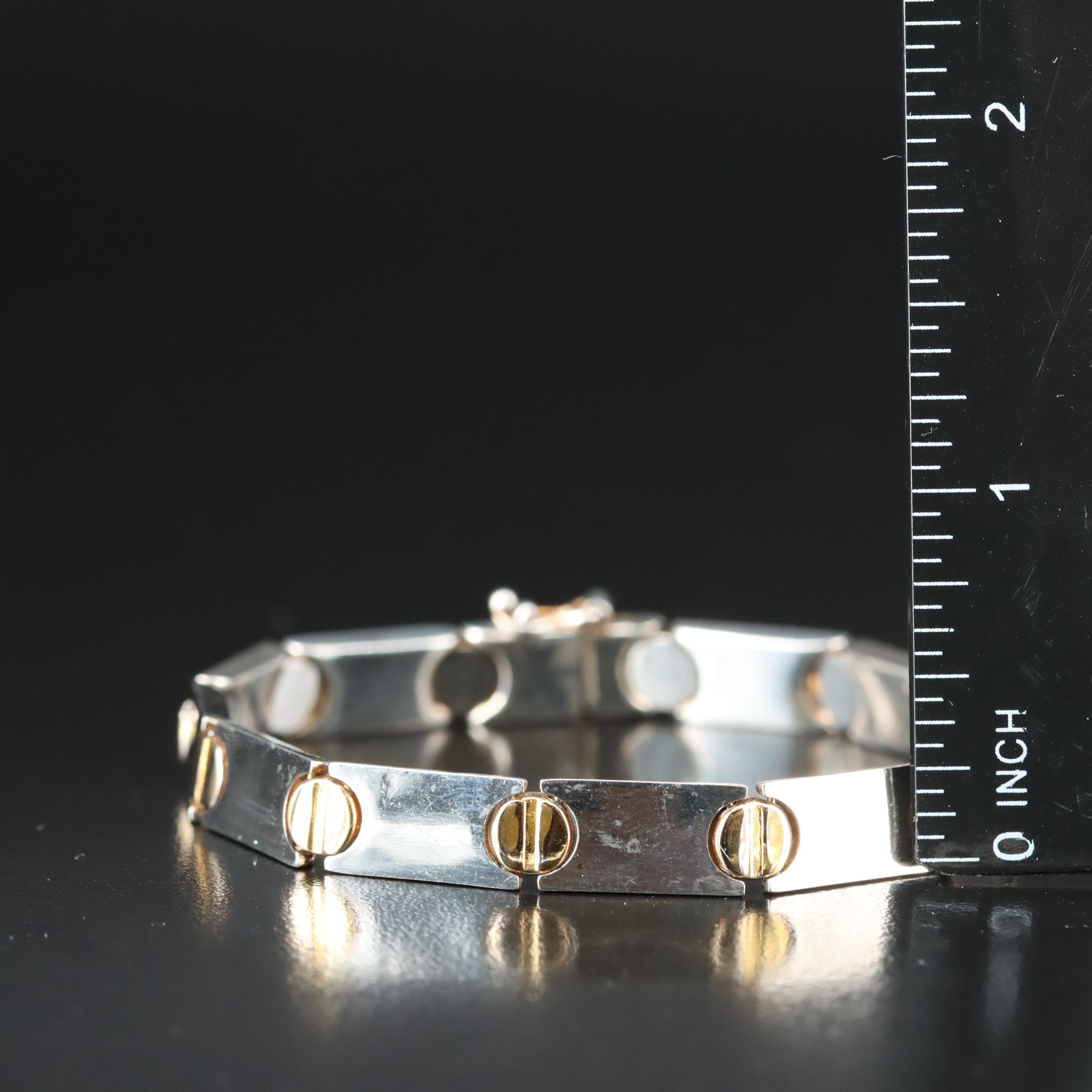 Italian Milor Two-Tone Sterling Bracelet