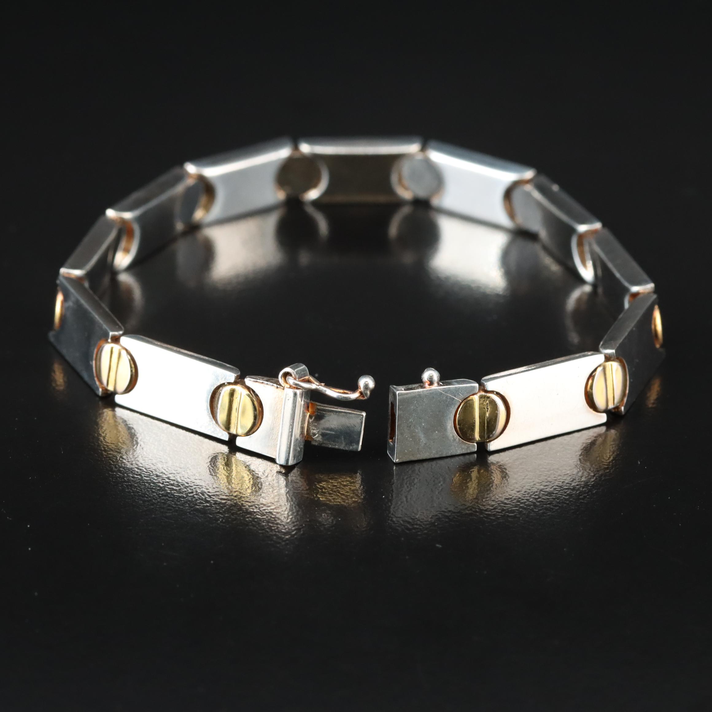 Italian Milor Two-Tone Sterling Bracelet
