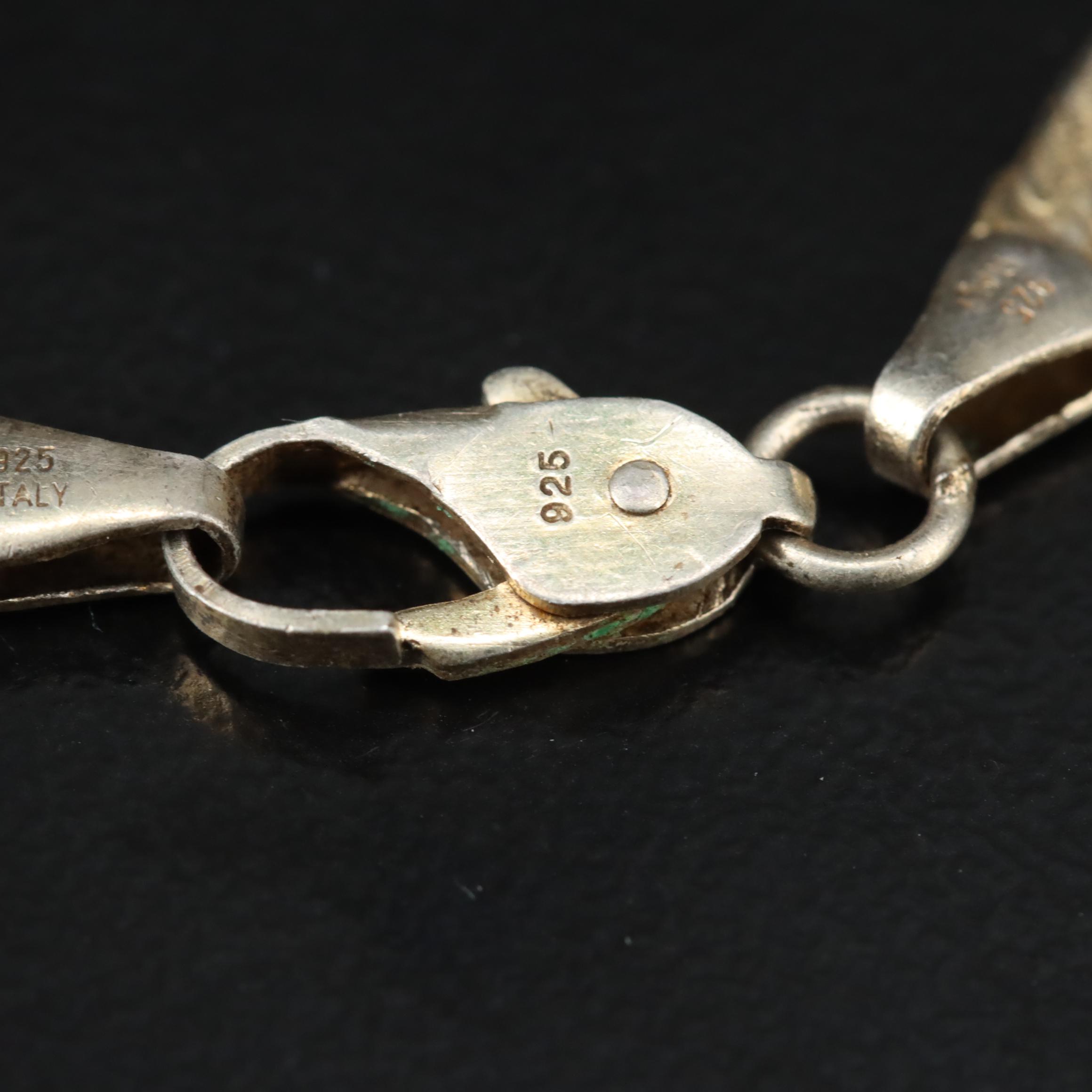 Italian Sterling Tri-Color Braided Bracelet