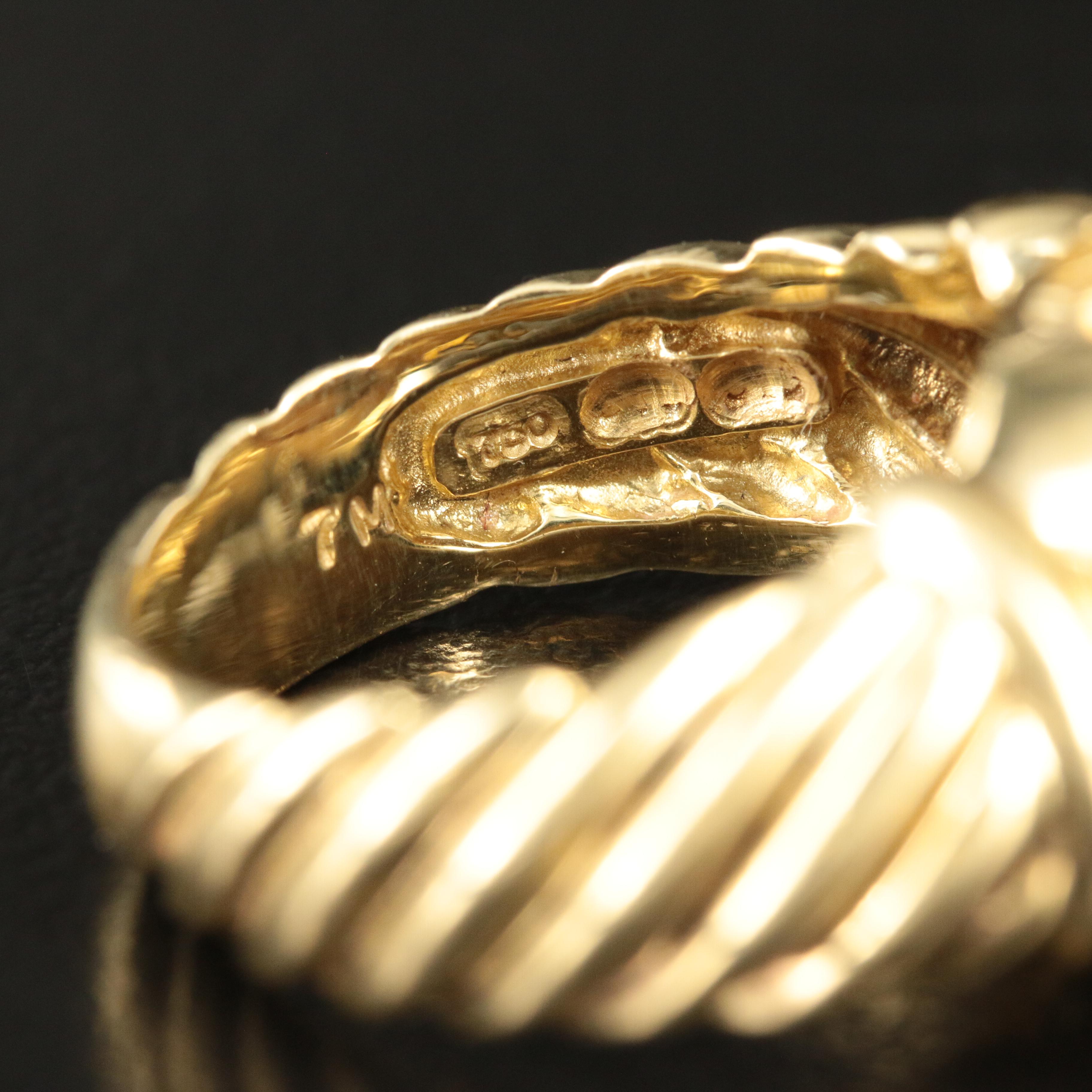 David Yurman "Noblesse" 18K Tiger's Eye Ring