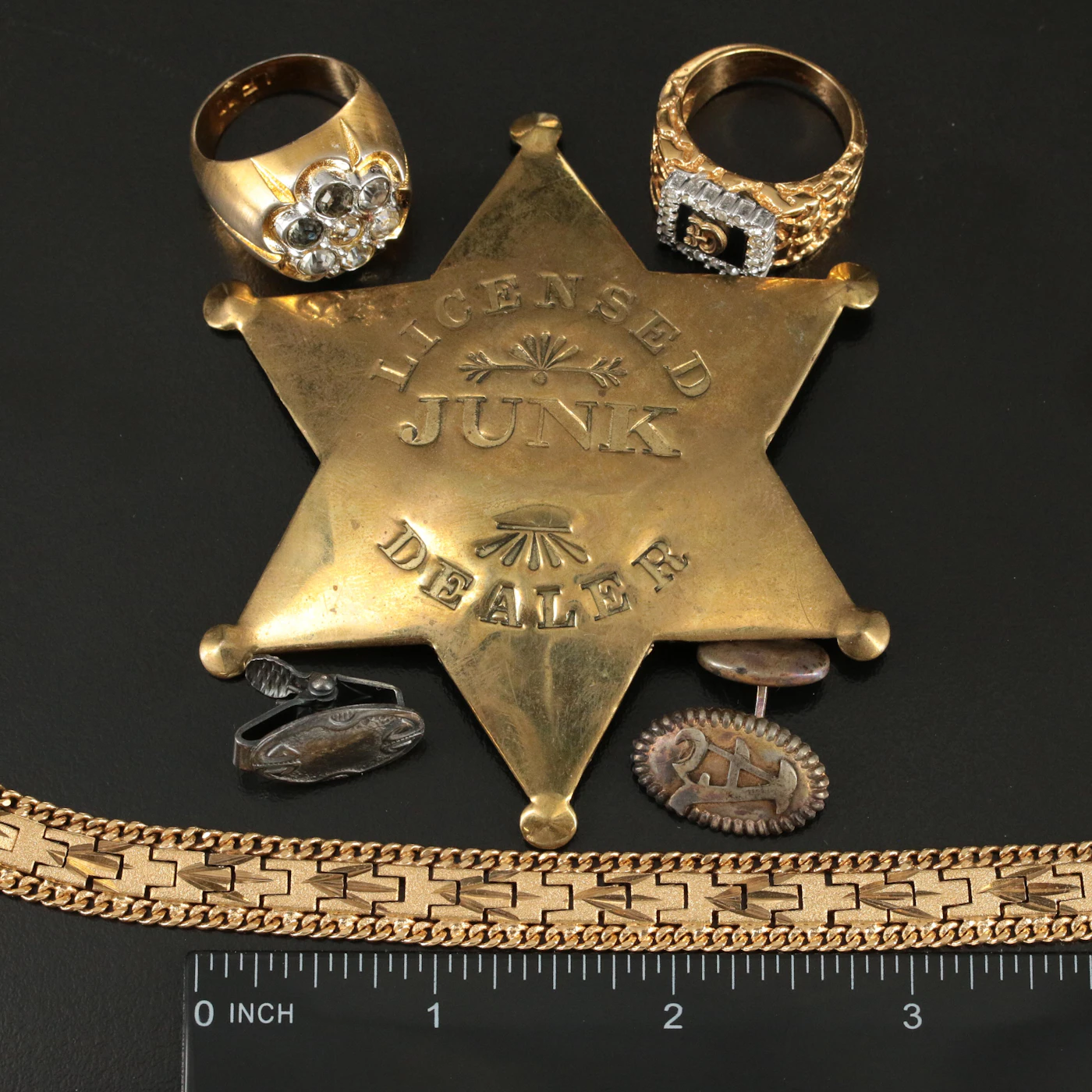 Jewelry Collection Featuring Sterling and Antique Button Chains | EBTH