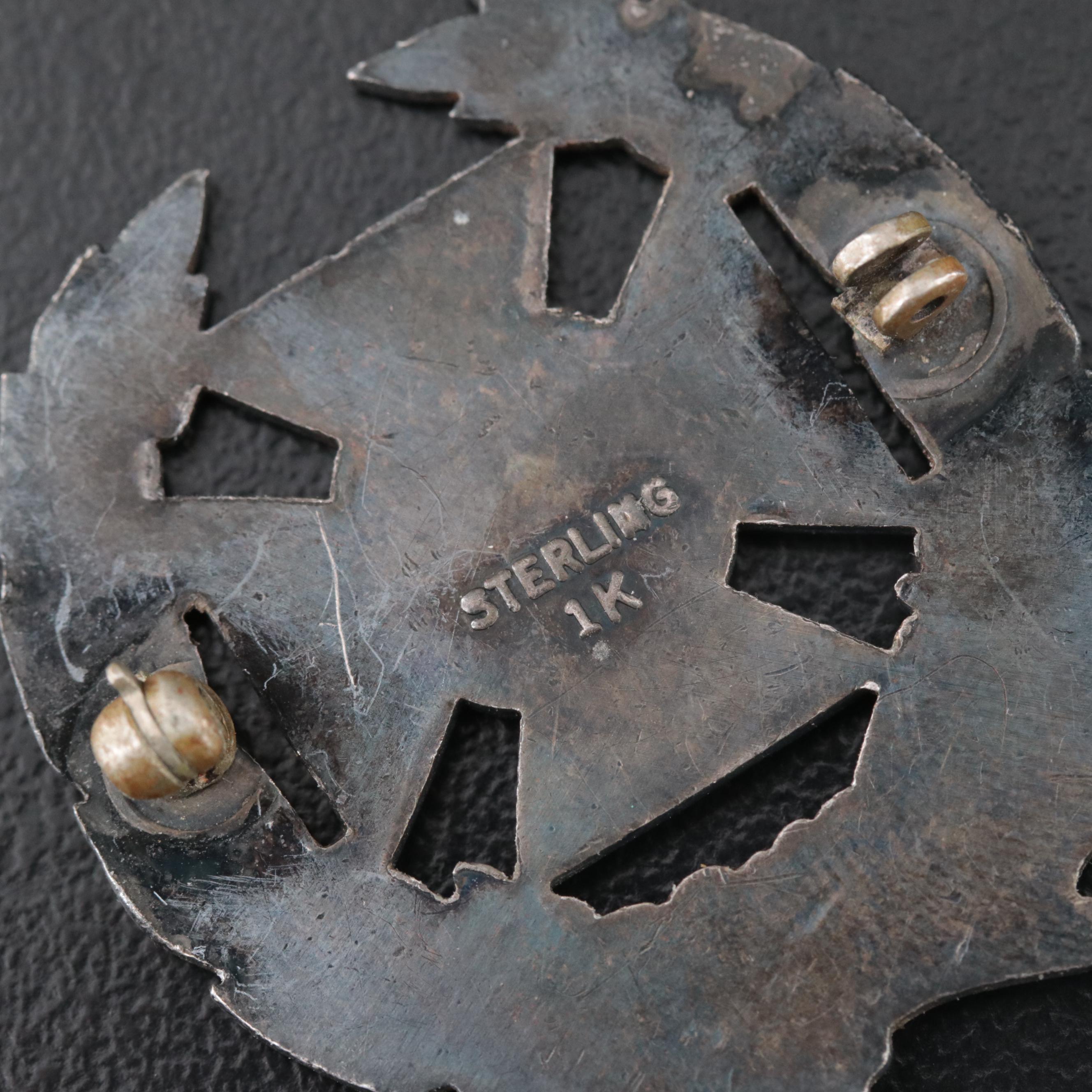 American and Canadian Military Pins Featuring Sterling Marksman Badge