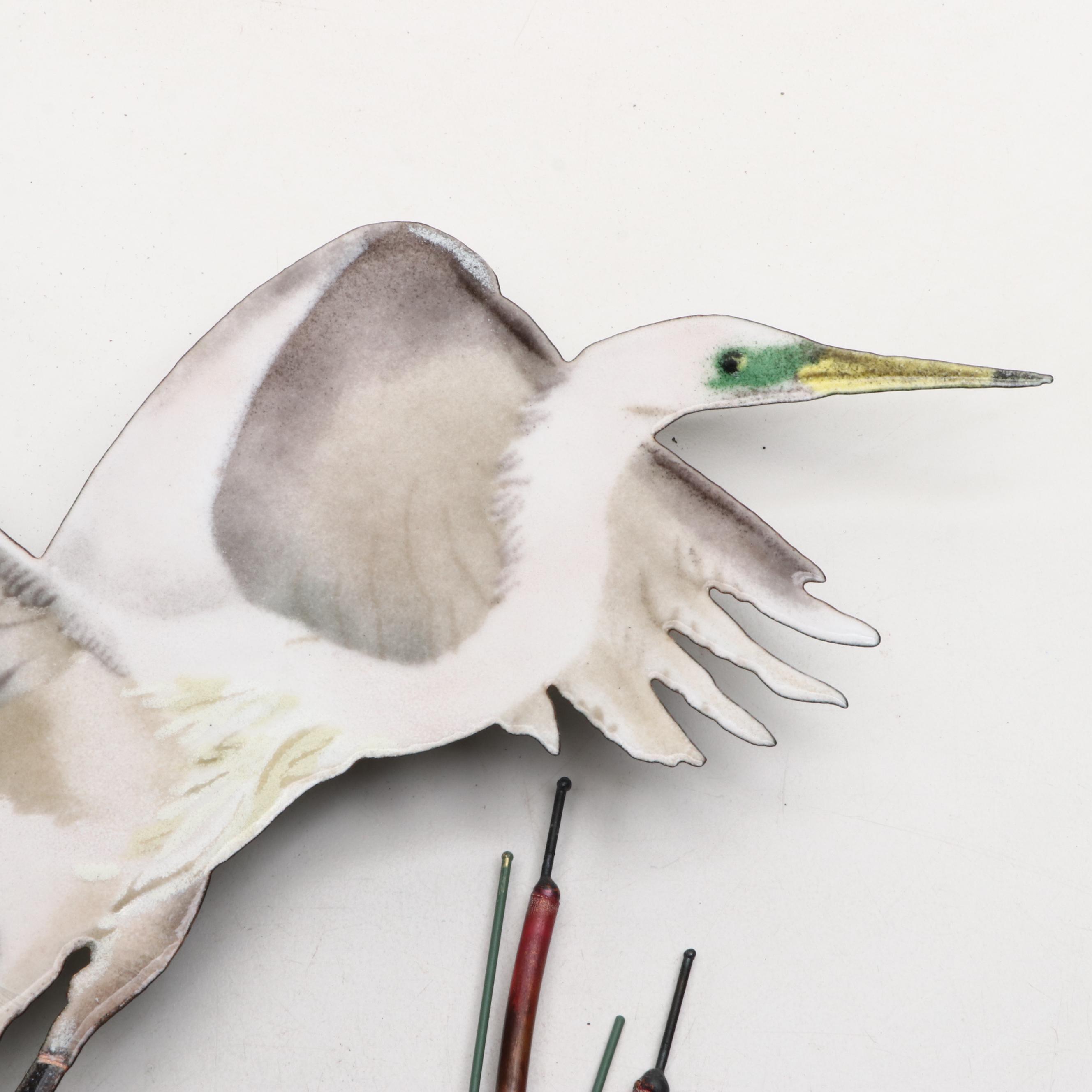 Bovano Enameled Metal Wall Bird Sculptures