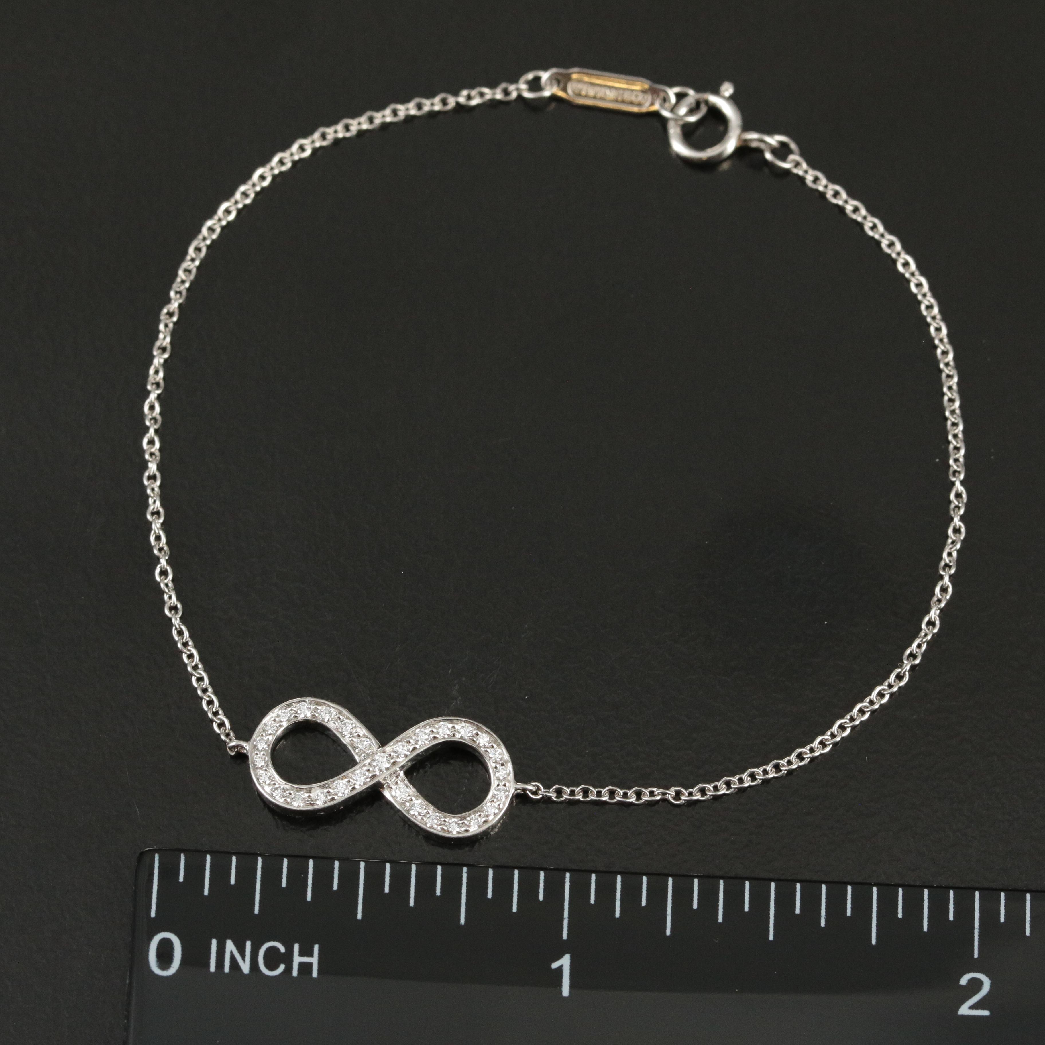Tiffany & Co. Platinum and 0.10 CTW Diamond Infinity Bracelet
