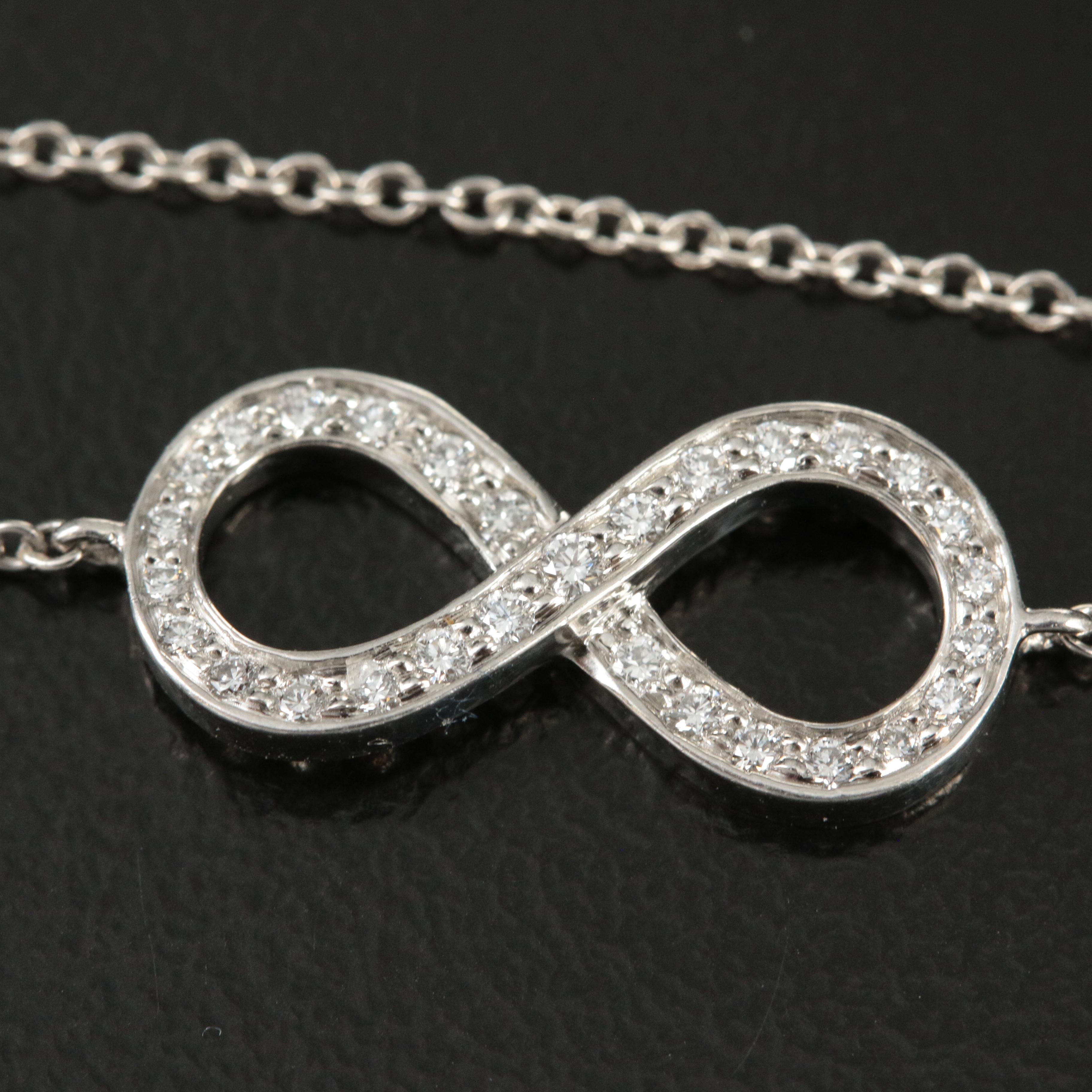 Tiffany & Co. Platinum and 0.10 CTW Diamond Infinity Bracelet