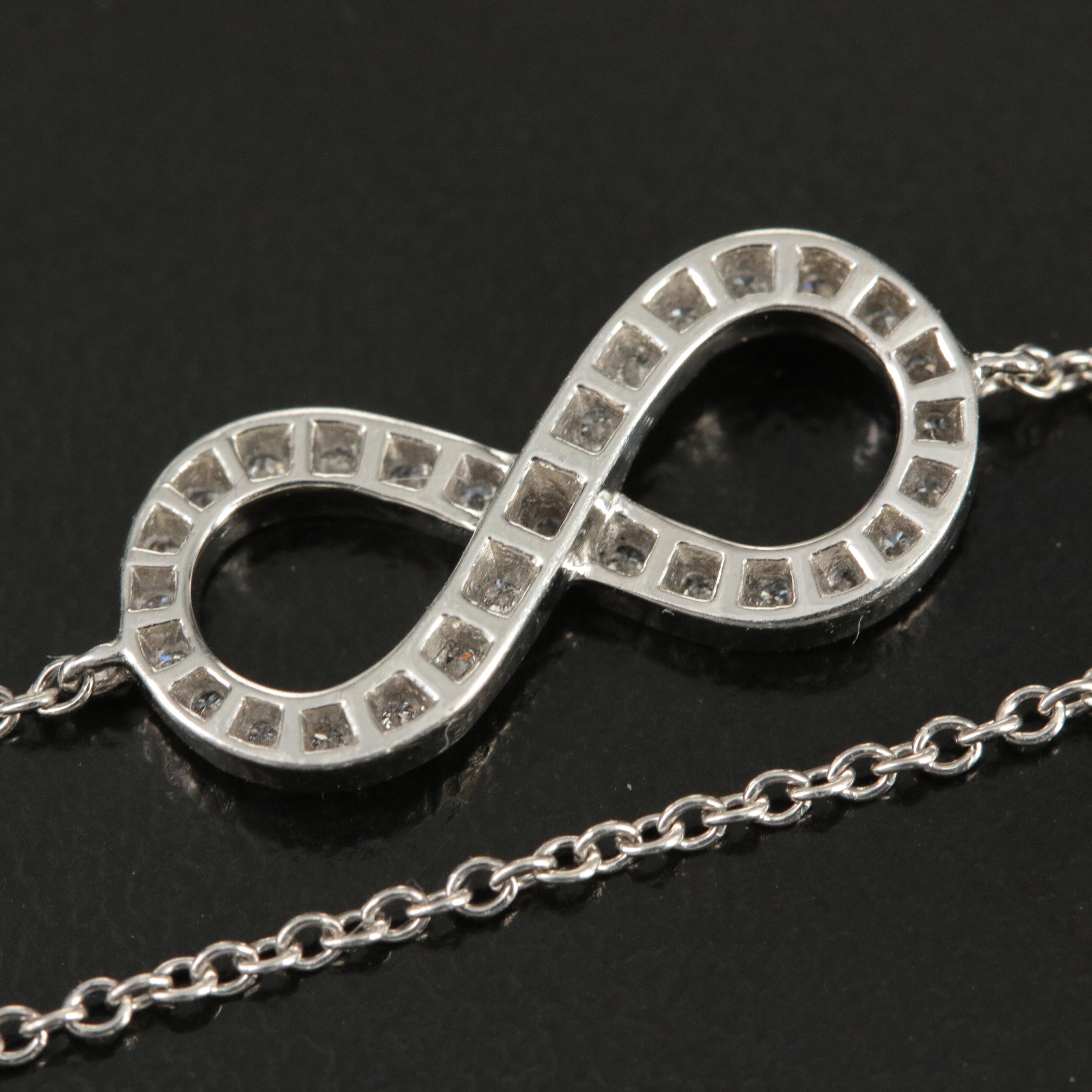 Tiffany & Co. Platinum and 0.10 CTW Diamond Infinity Bracelet