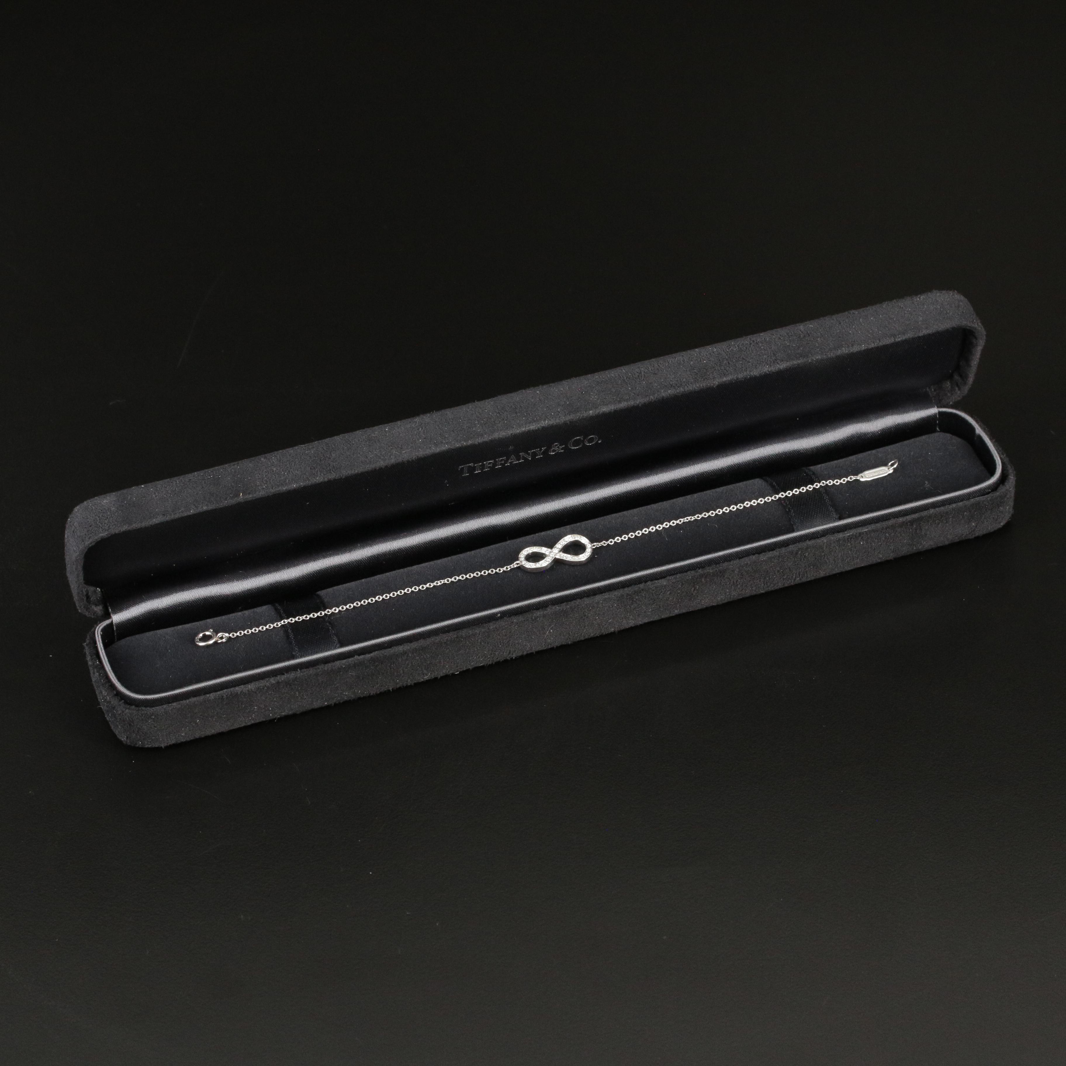 Tiffany & Co. Platinum and 0.10 CTW Diamond Infinity Bracelet