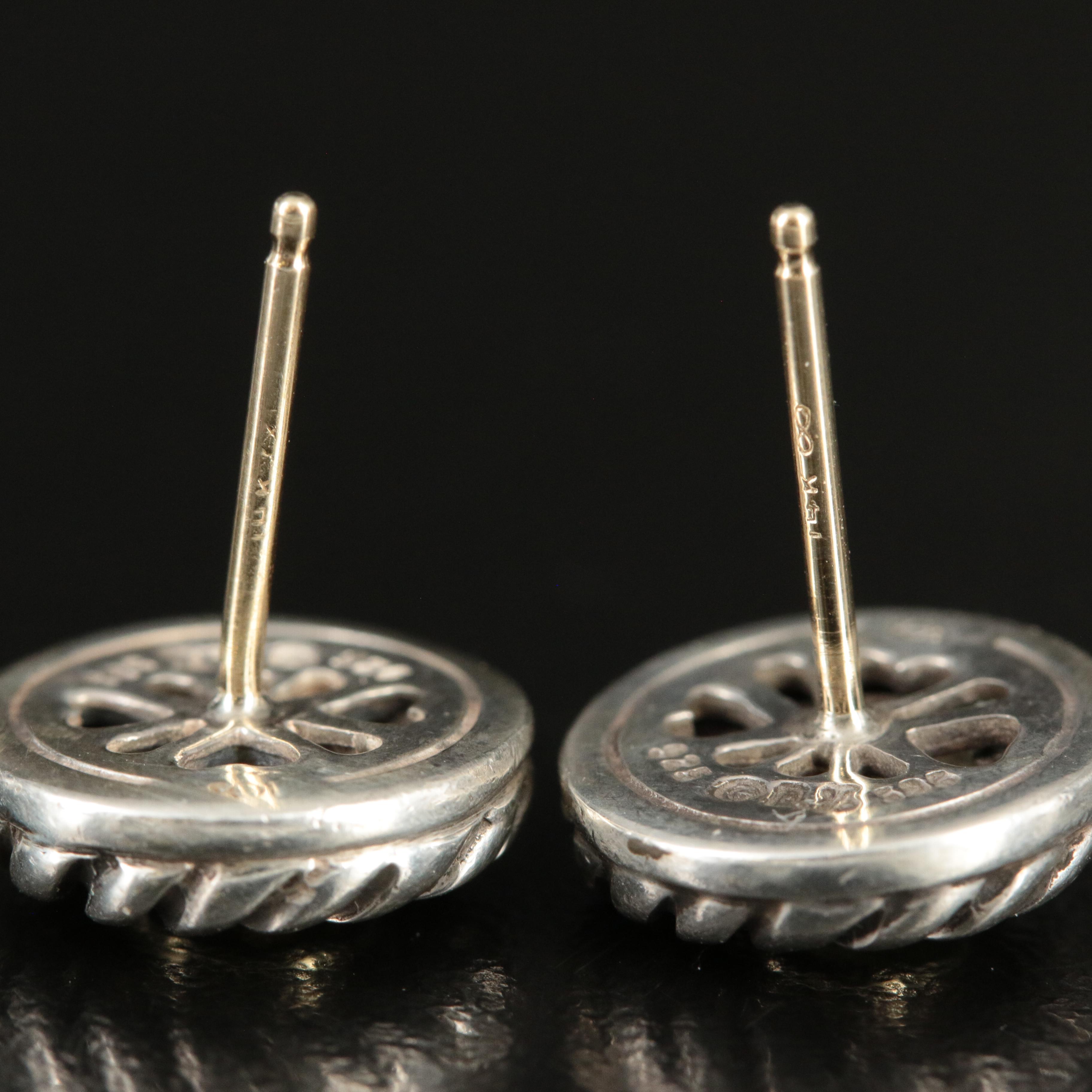 David Yurman "Cookie" Sterling  Peridot Necklace and Earrings with 14K Accents