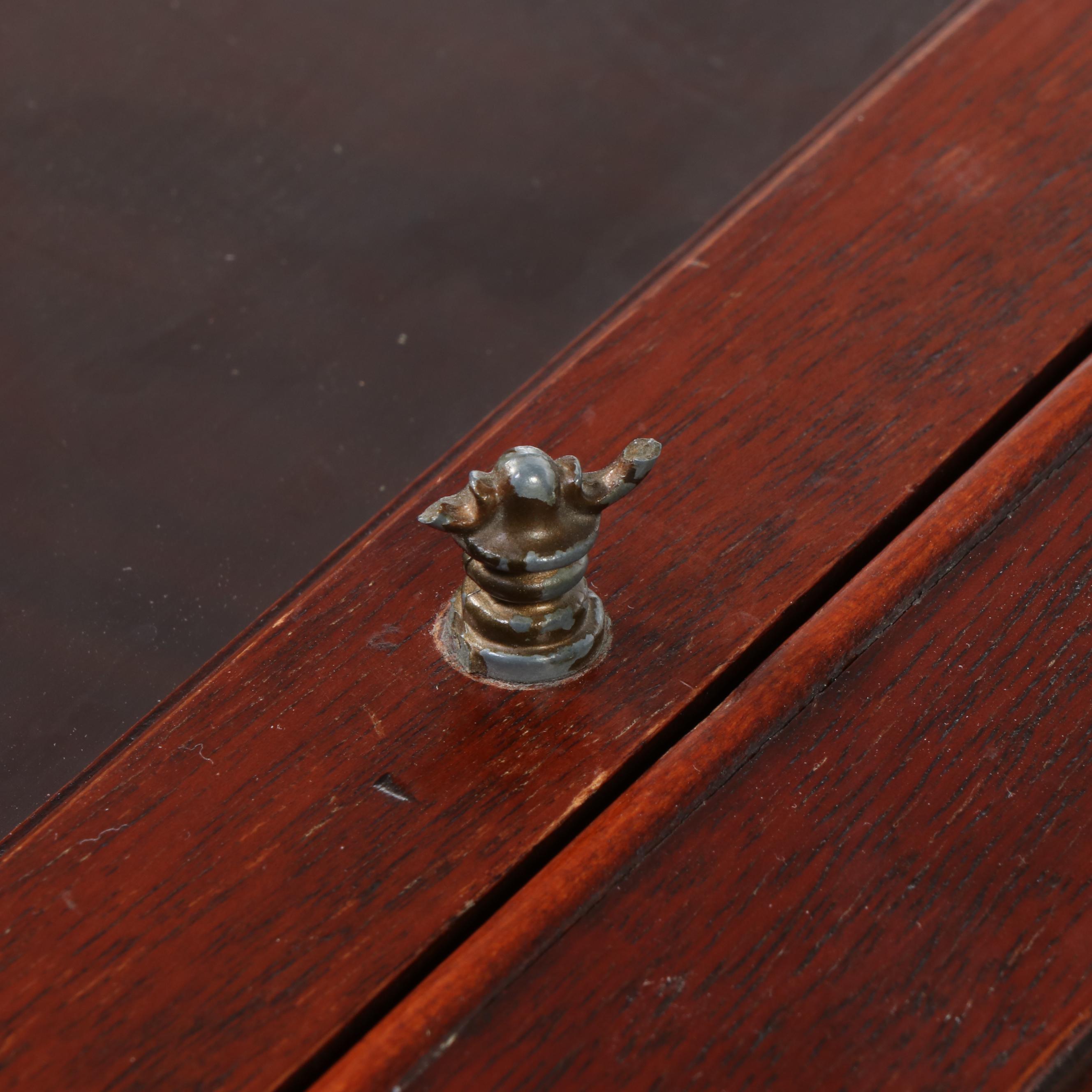 Federal Style Mahogany Secretary Bookcase, Mid to Late 20th Century
