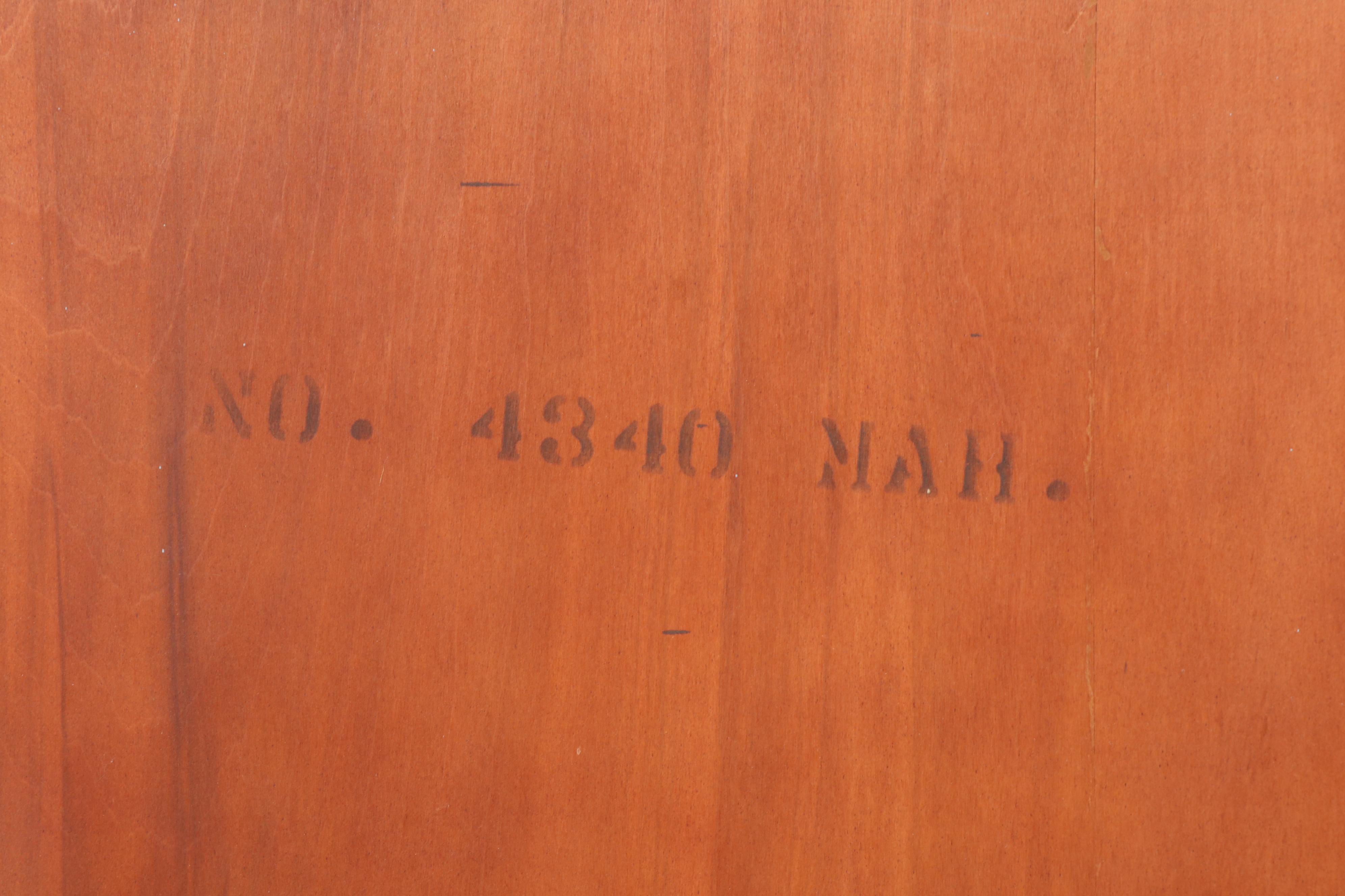 Federal Style Mahogany Secretary Bookcase, Mid to Late 20th Century