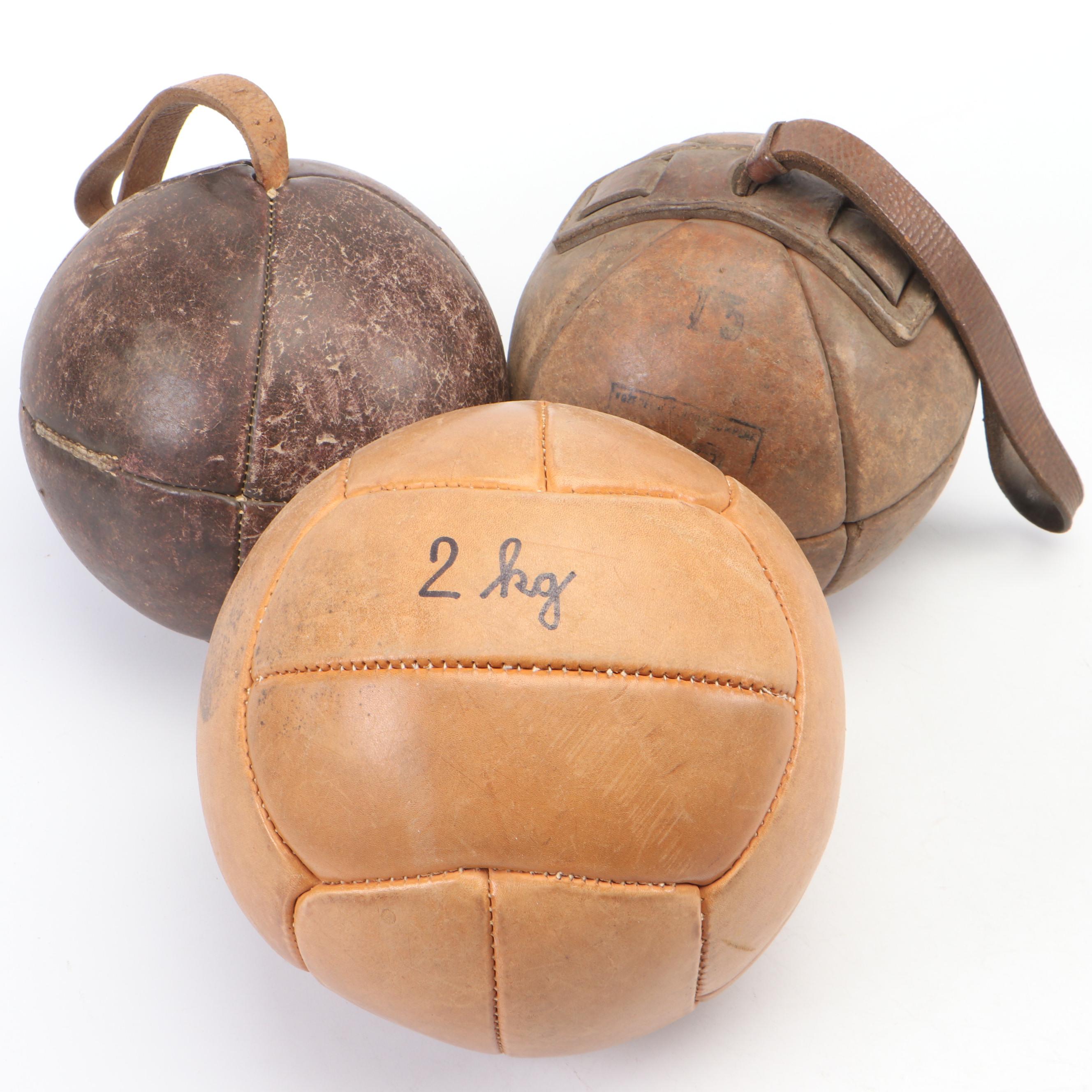 2 kg Leather Medicine Ball with More Brown Leather Medicine Balls