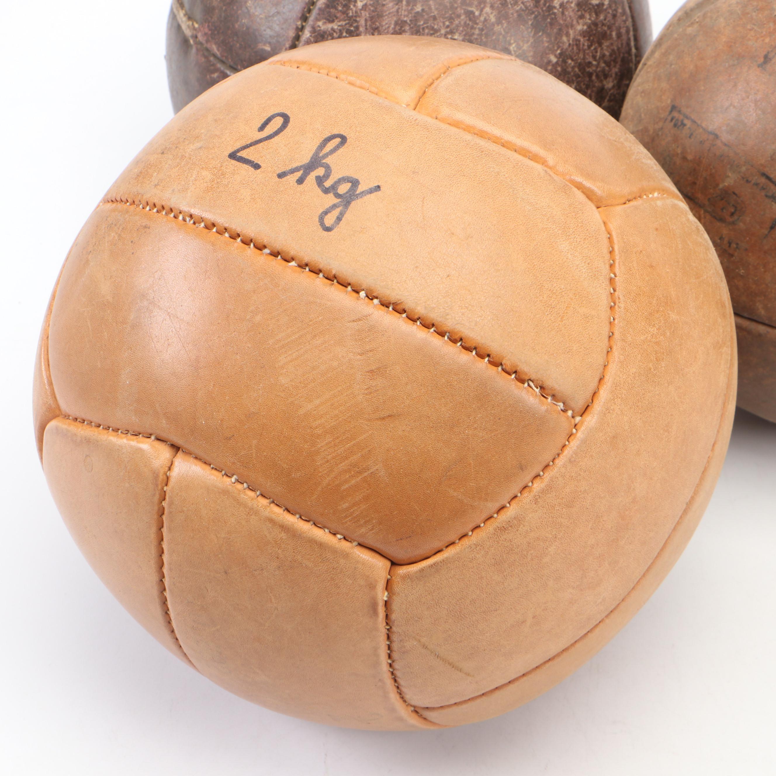 2 kg Leather Medicine Ball with More Brown Leather Medicine Balls
