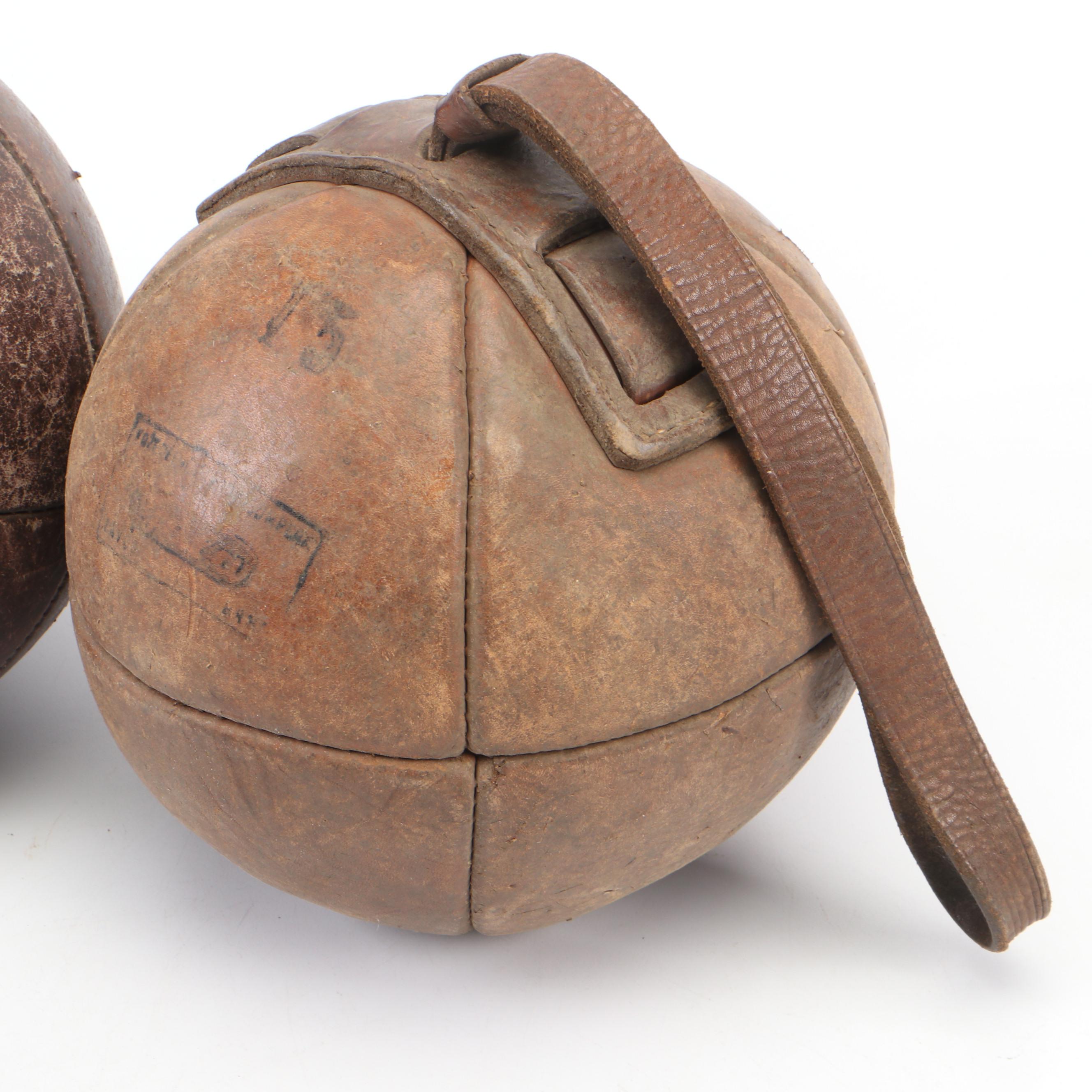 2 kg Leather Medicine Ball with More Brown Leather Medicine Balls