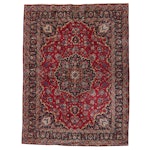 10' x 13'4 Hand-Knotted Persian Kashan Room Sized Rug
