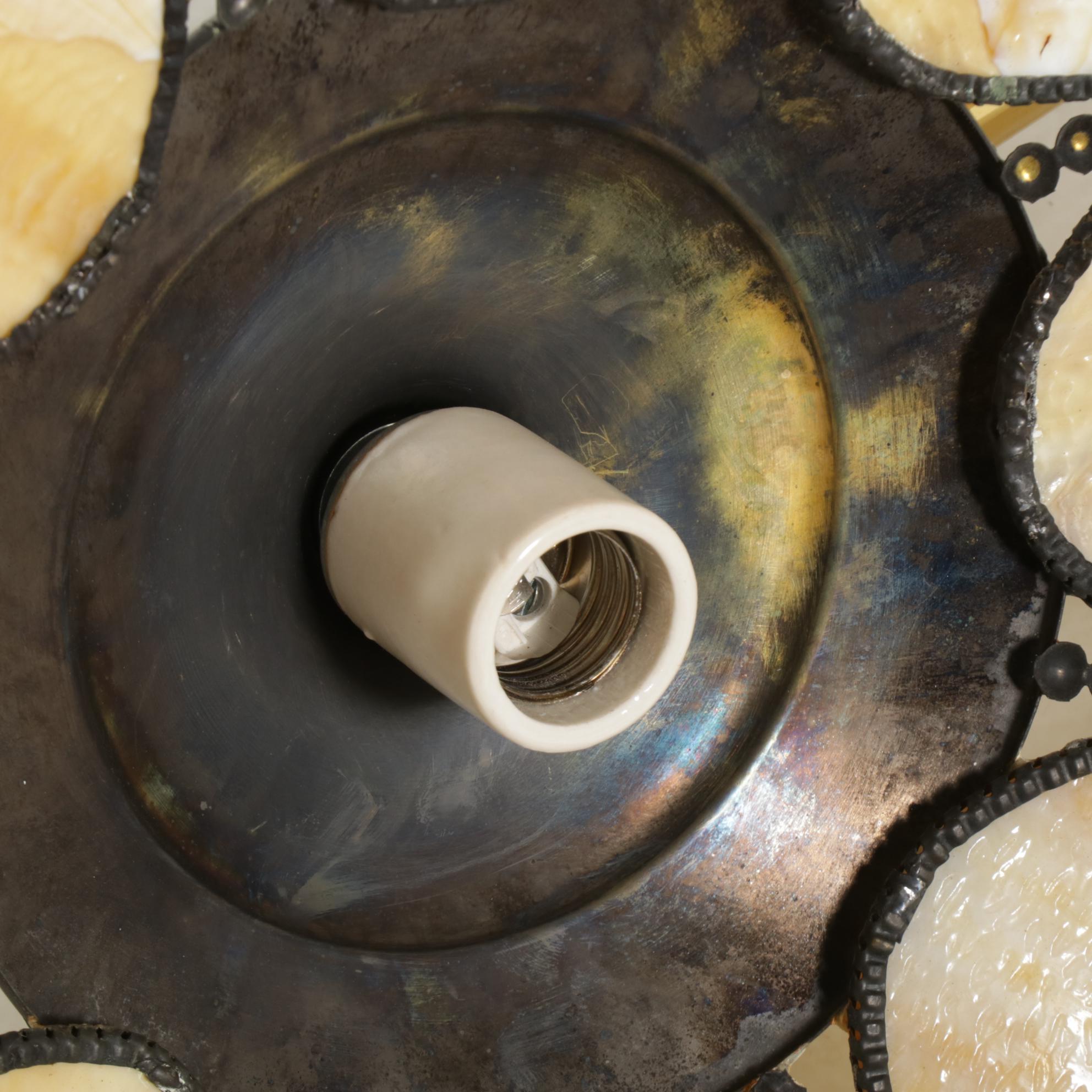 Victorian Style Brass and Slag Glass Dual-Shade Linear Pool Table Pendant Light