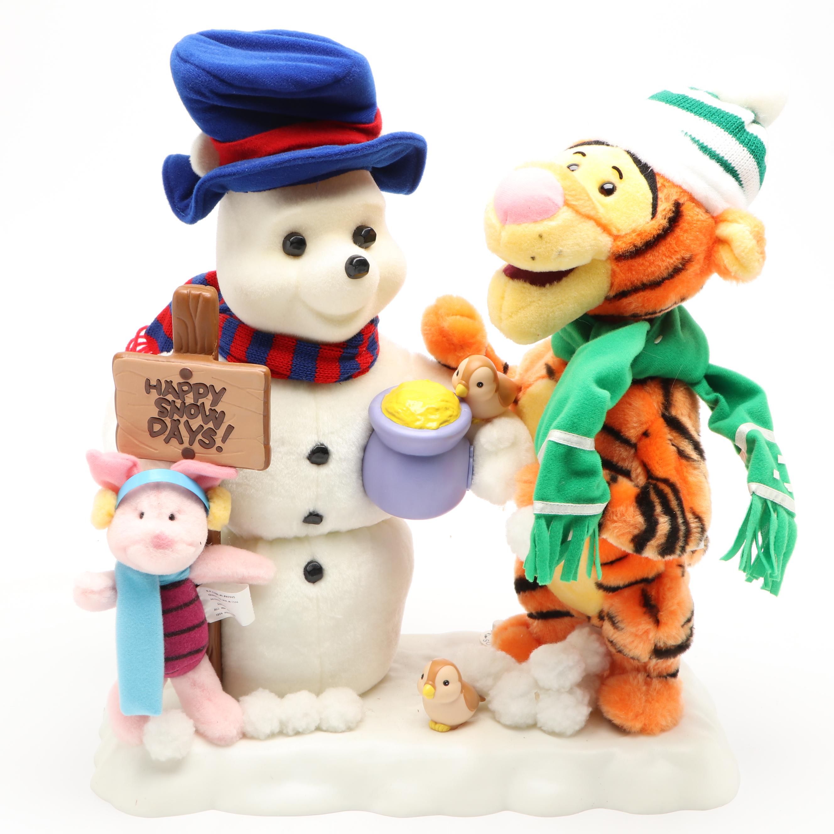 Disney Winnie the Pooh, Tigger, and Piglet "Happy Snow Days" Lighted Figure