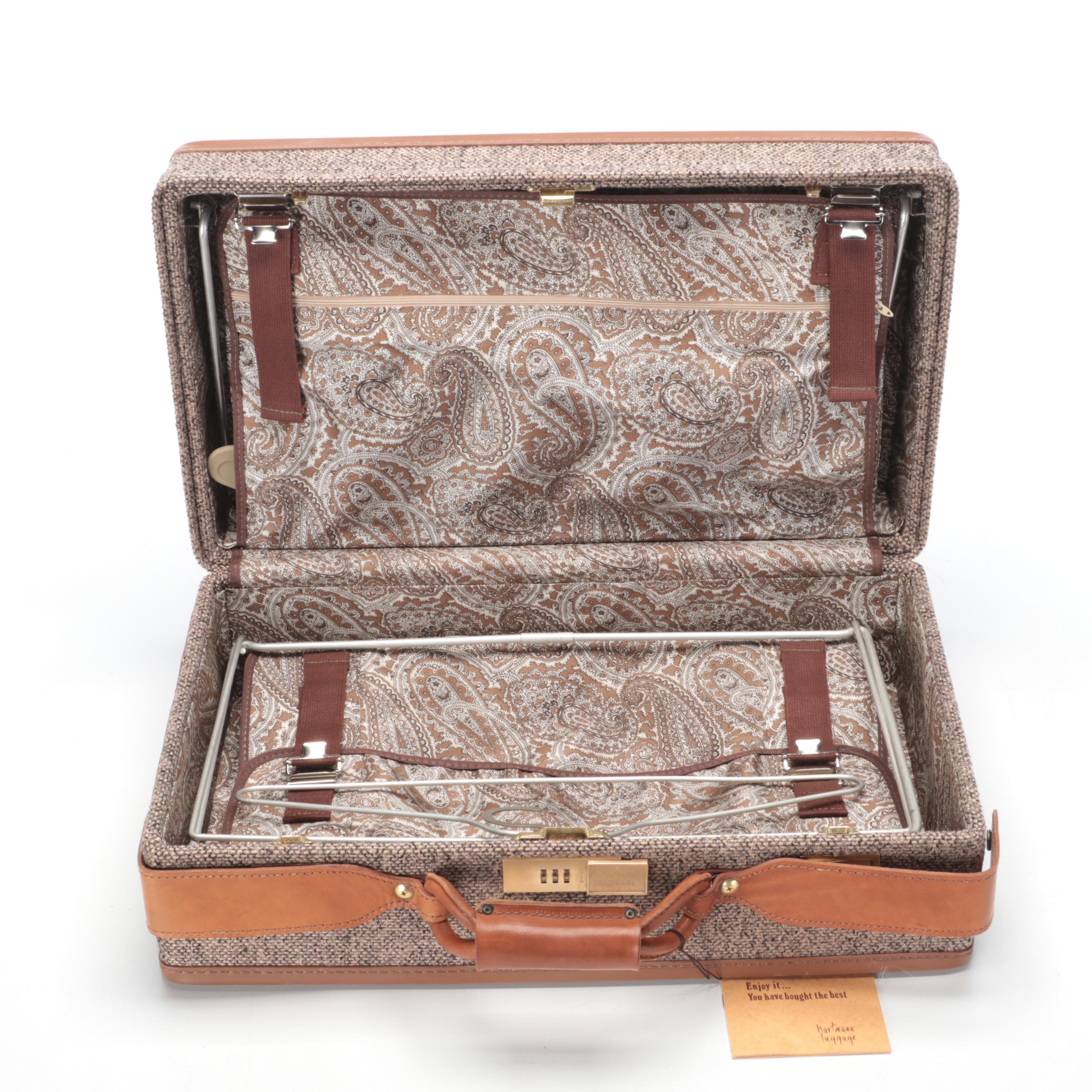 Hartmann Luggage Leather Trimmed Tweed Suitcases