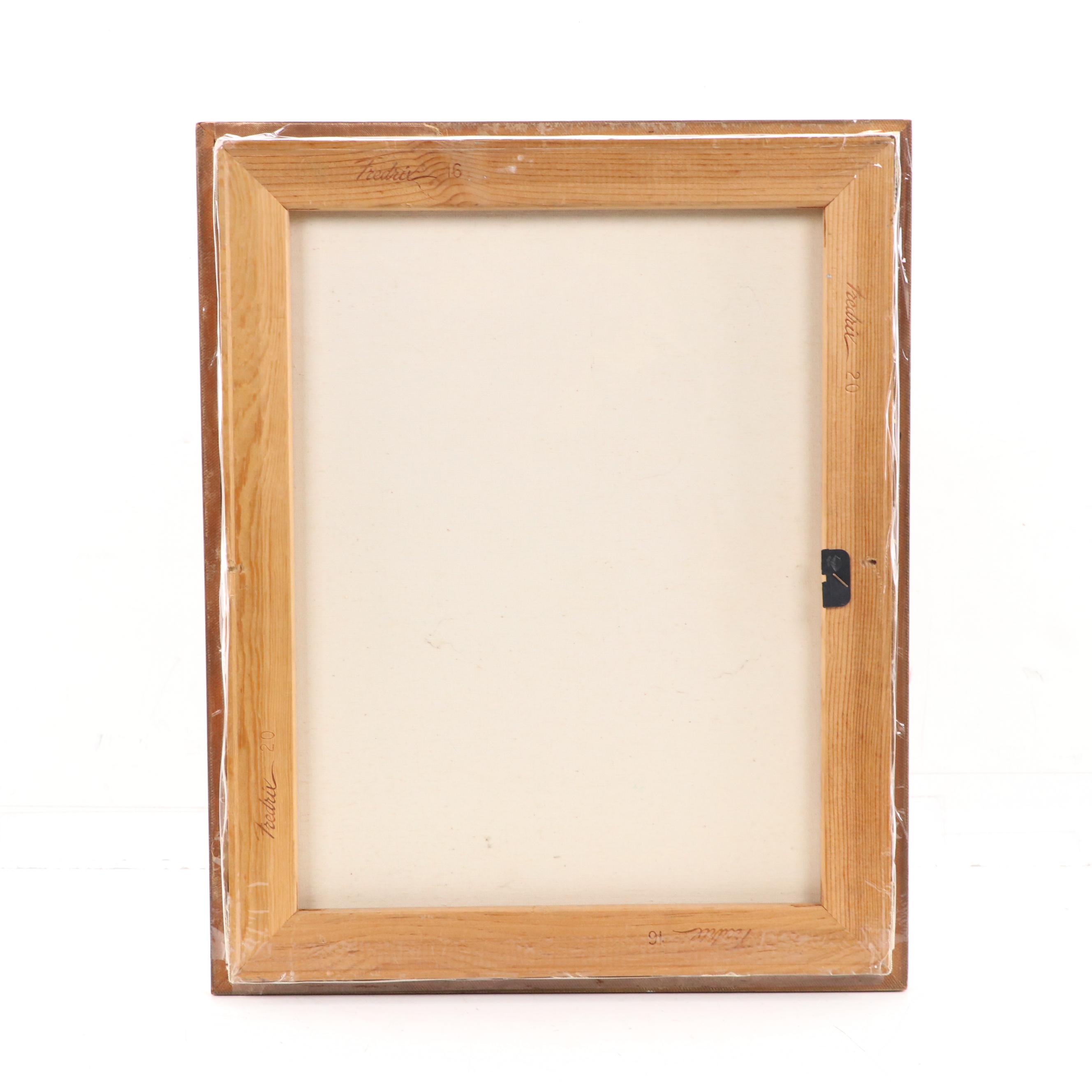 Victorio Rivera Oil Painting Portrait of Native American Man