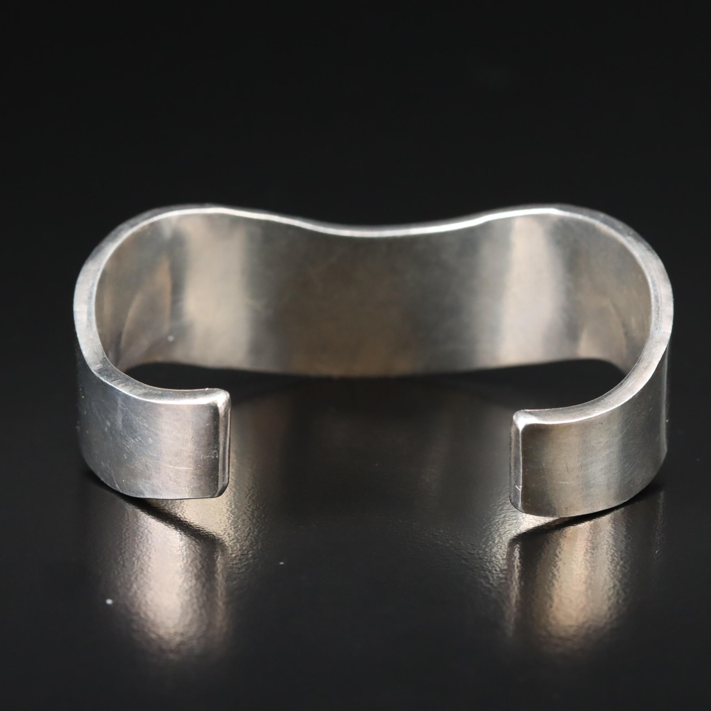 Edward Becenti, Navajo Diné Sterling Coral and Sugilite Cuff