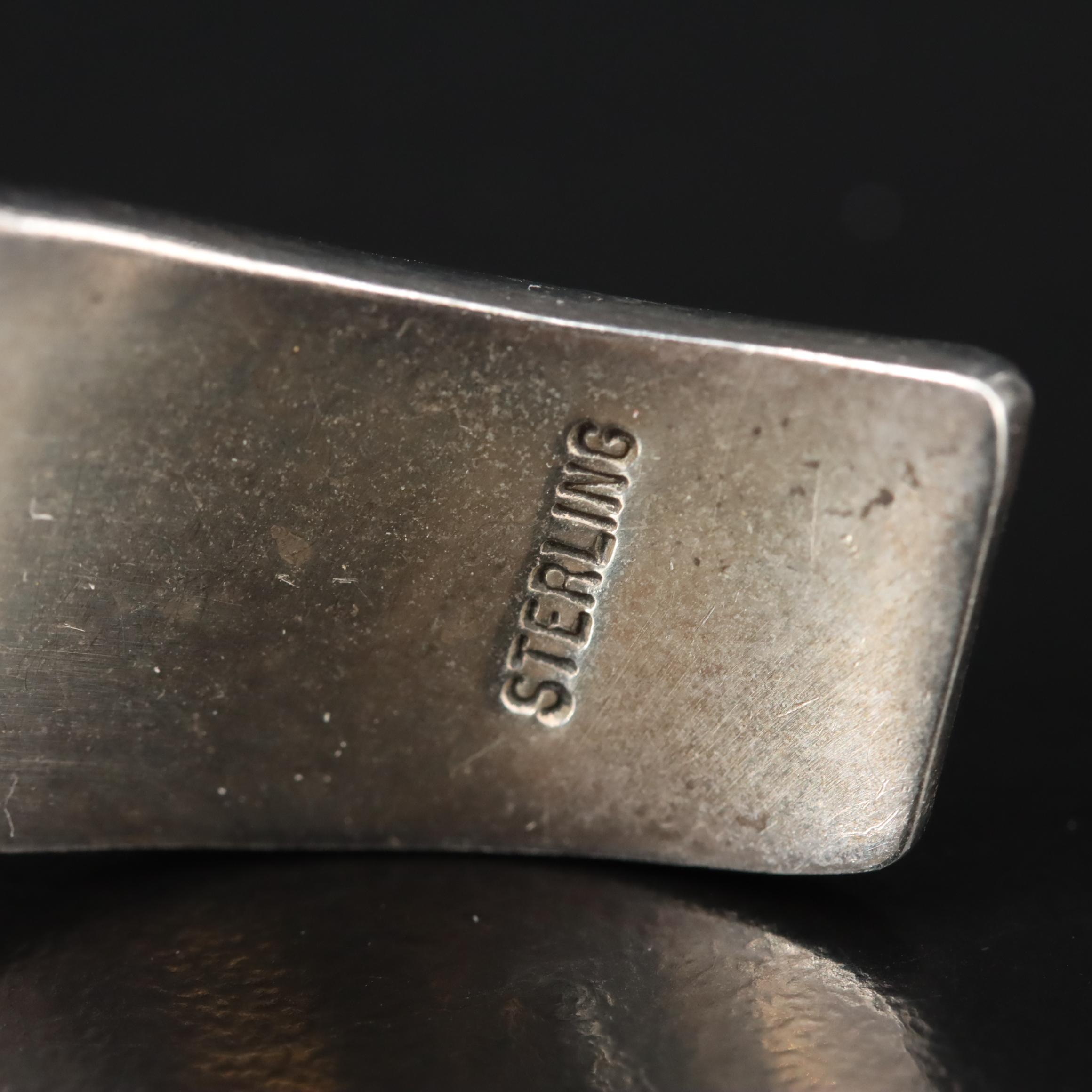 Edward Becenti, Navajo Diné Sterling Coral and Sugilite Cuff