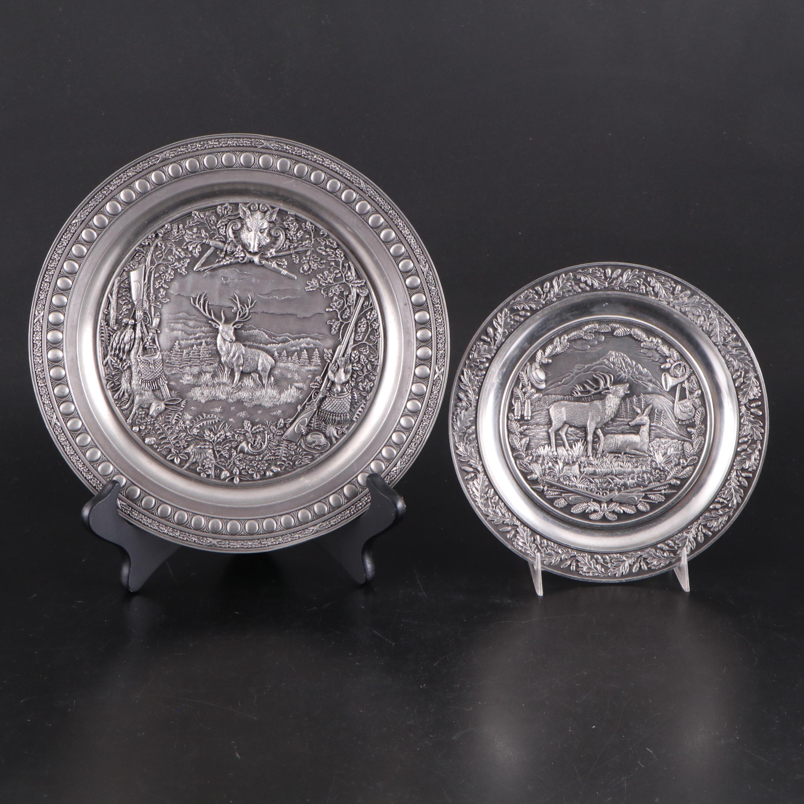 WMF Pewter Decorative Plates with Other Tableware and Accessories, 20th Century