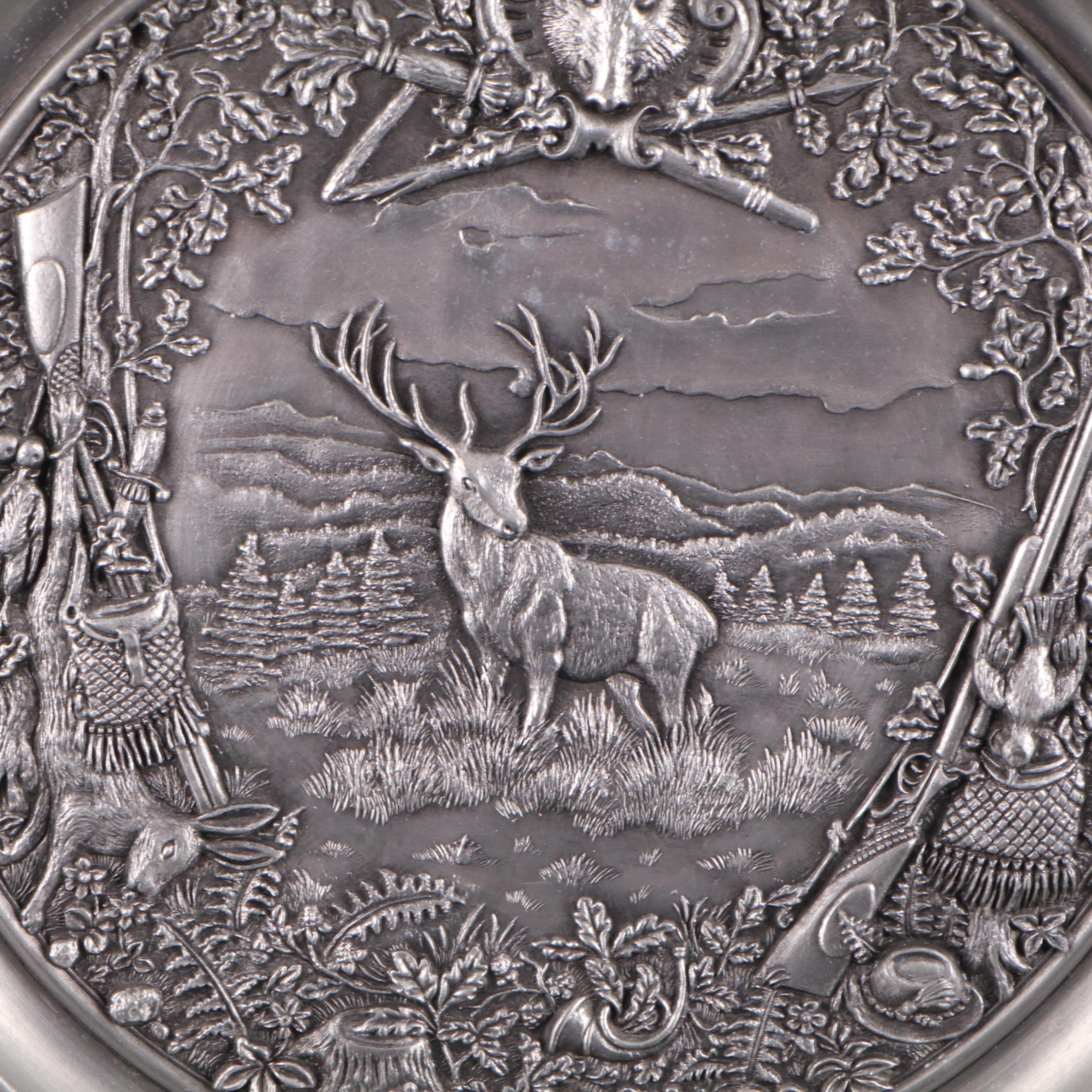 WMF Pewter Decorative Plates with Other Tableware and Accessories, 20th Century