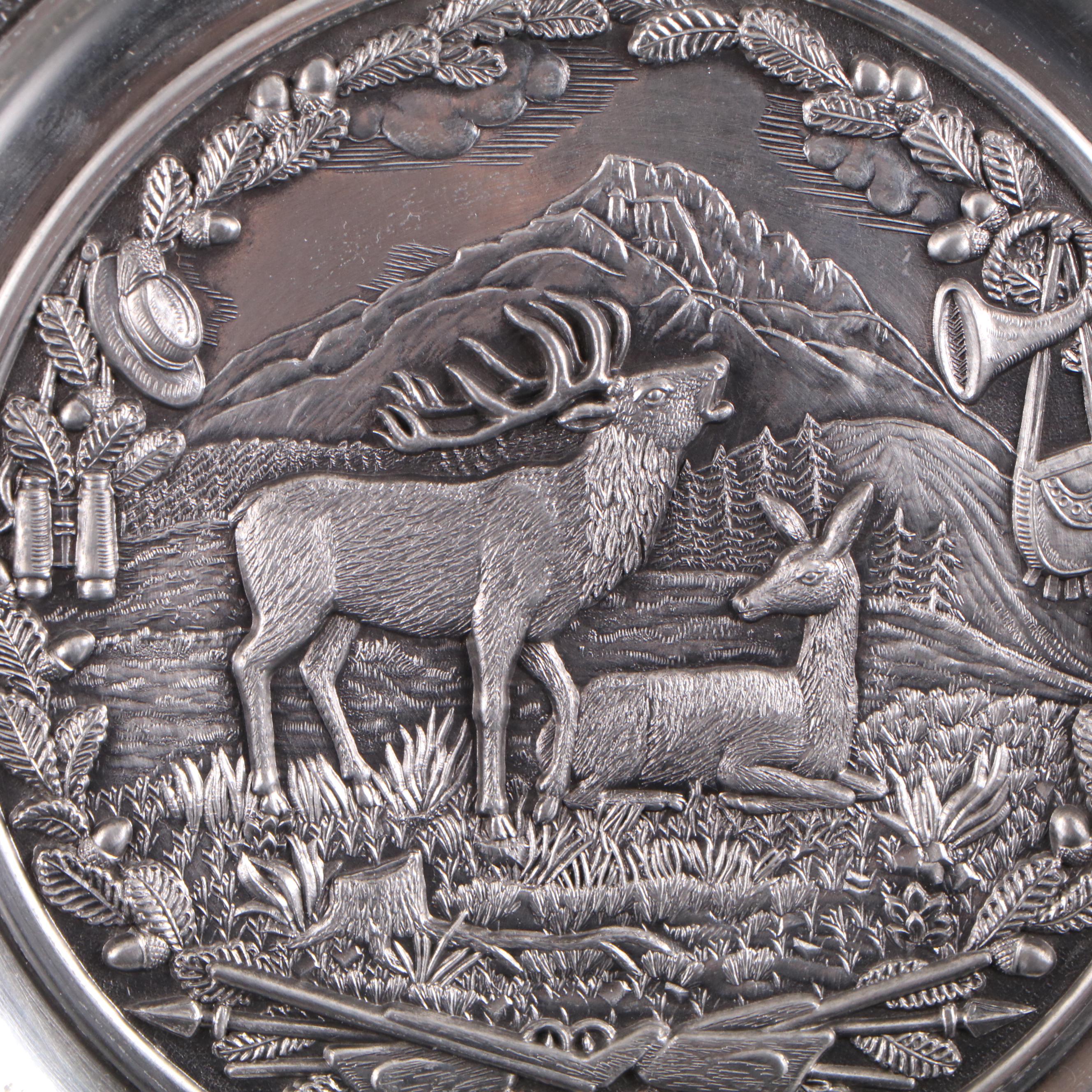 WMF Pewter Decorative Plates with Other Tableware and Accessories, 20th Century