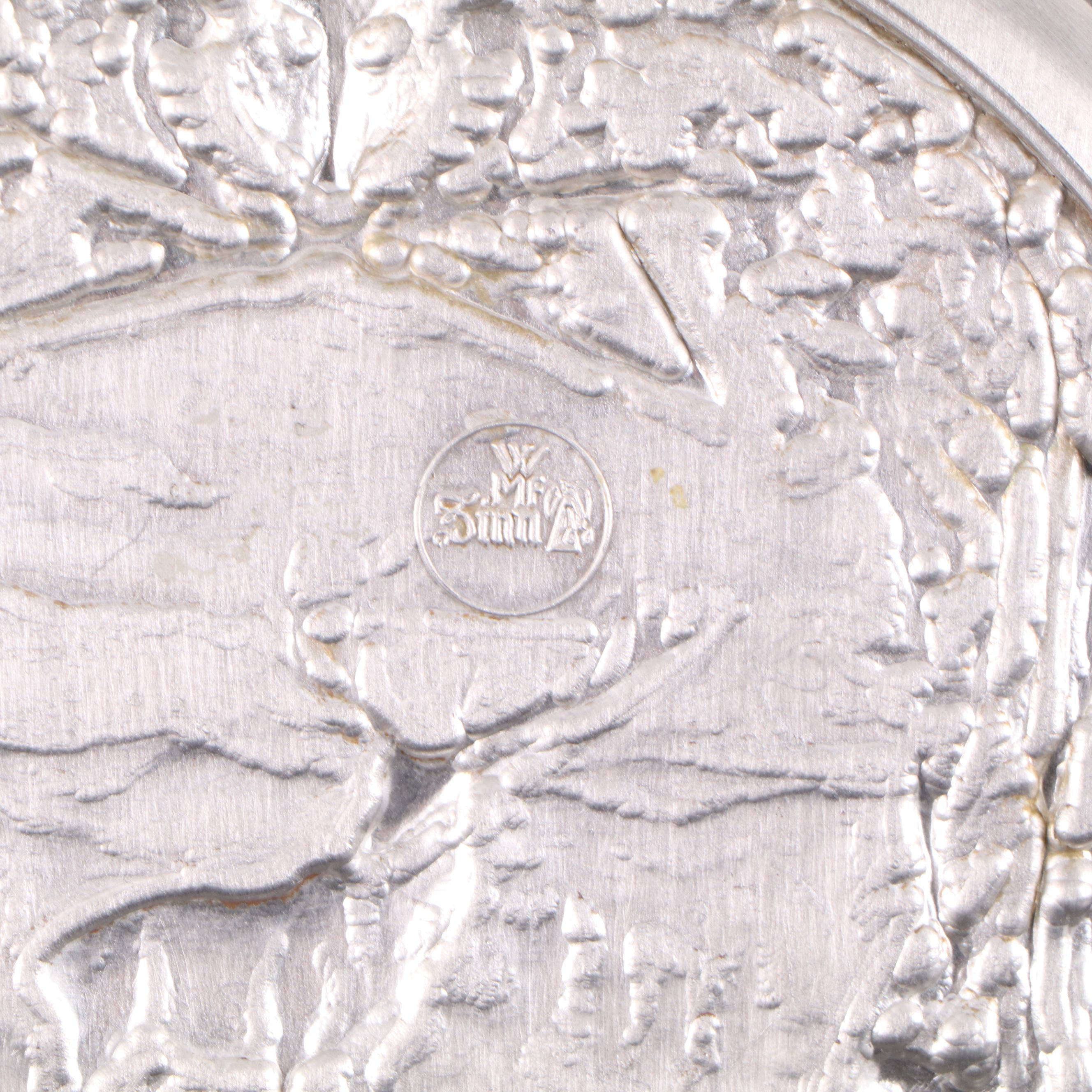 WMF Pewter Decorative Plates with Other Tableware and Accessories, 20th Century