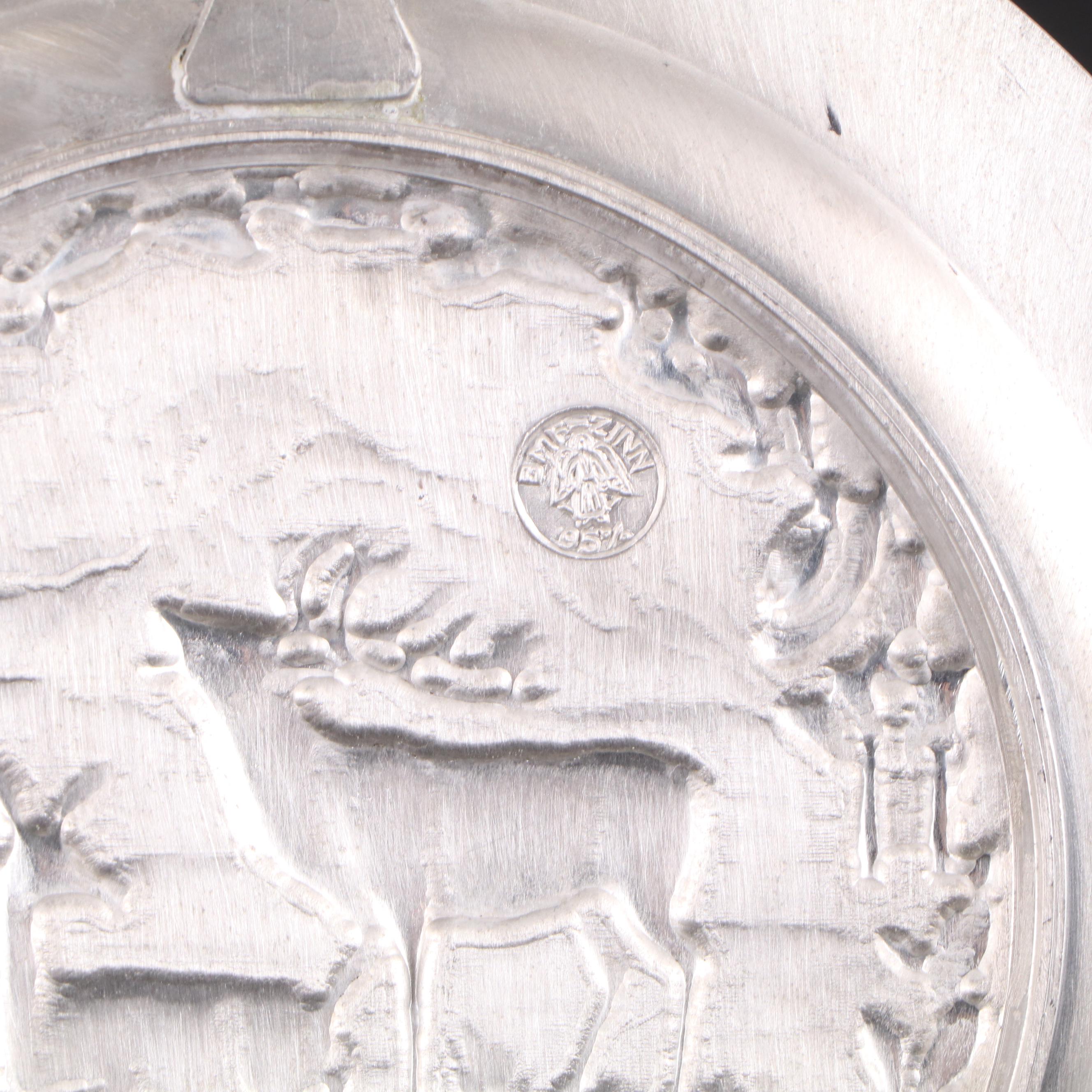 WMF Pewter Decorative Plates with Other Tableware and Accessories, 20th Century