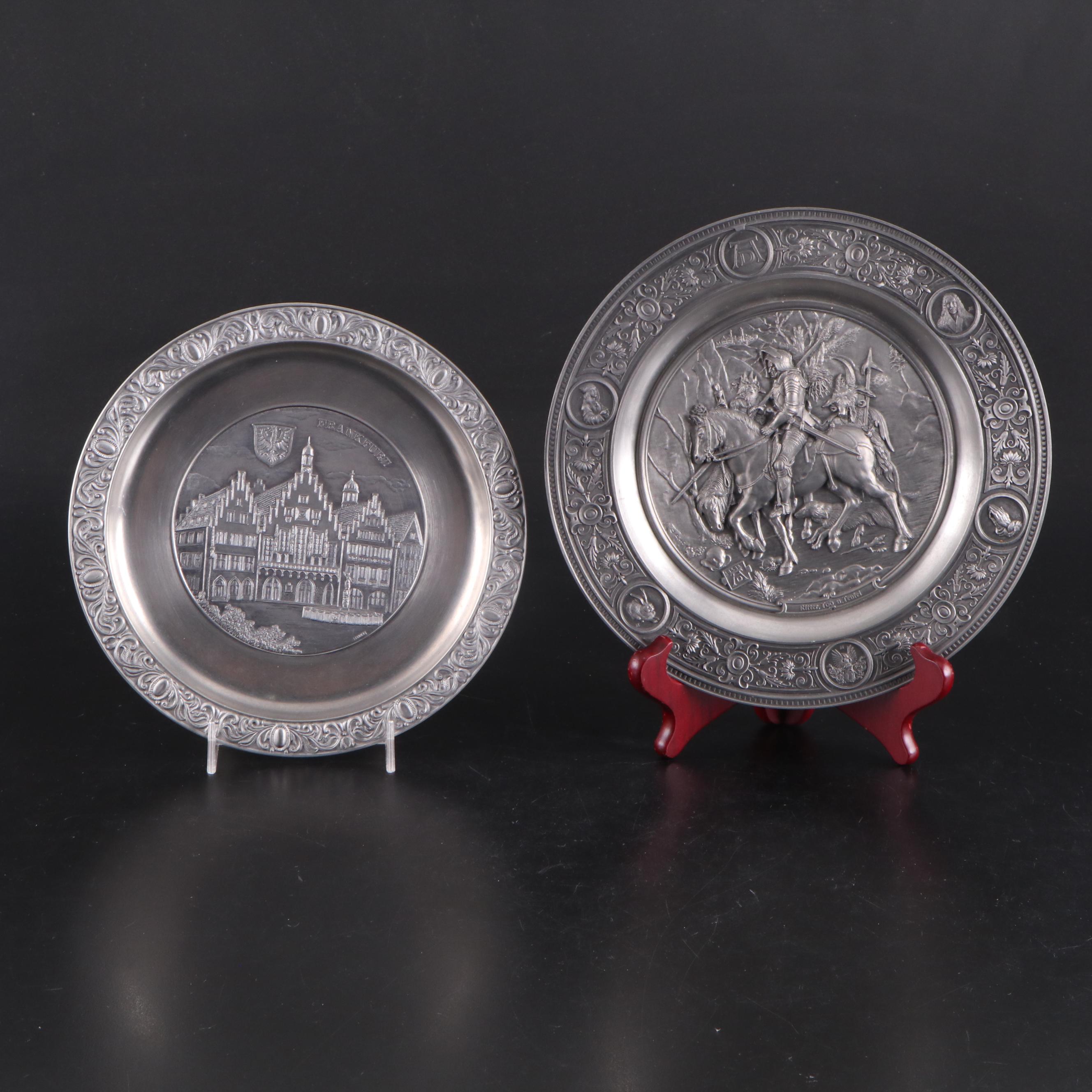 WMF Pewter Decorative Plates with Other Tableware and Accessories, 20th Century