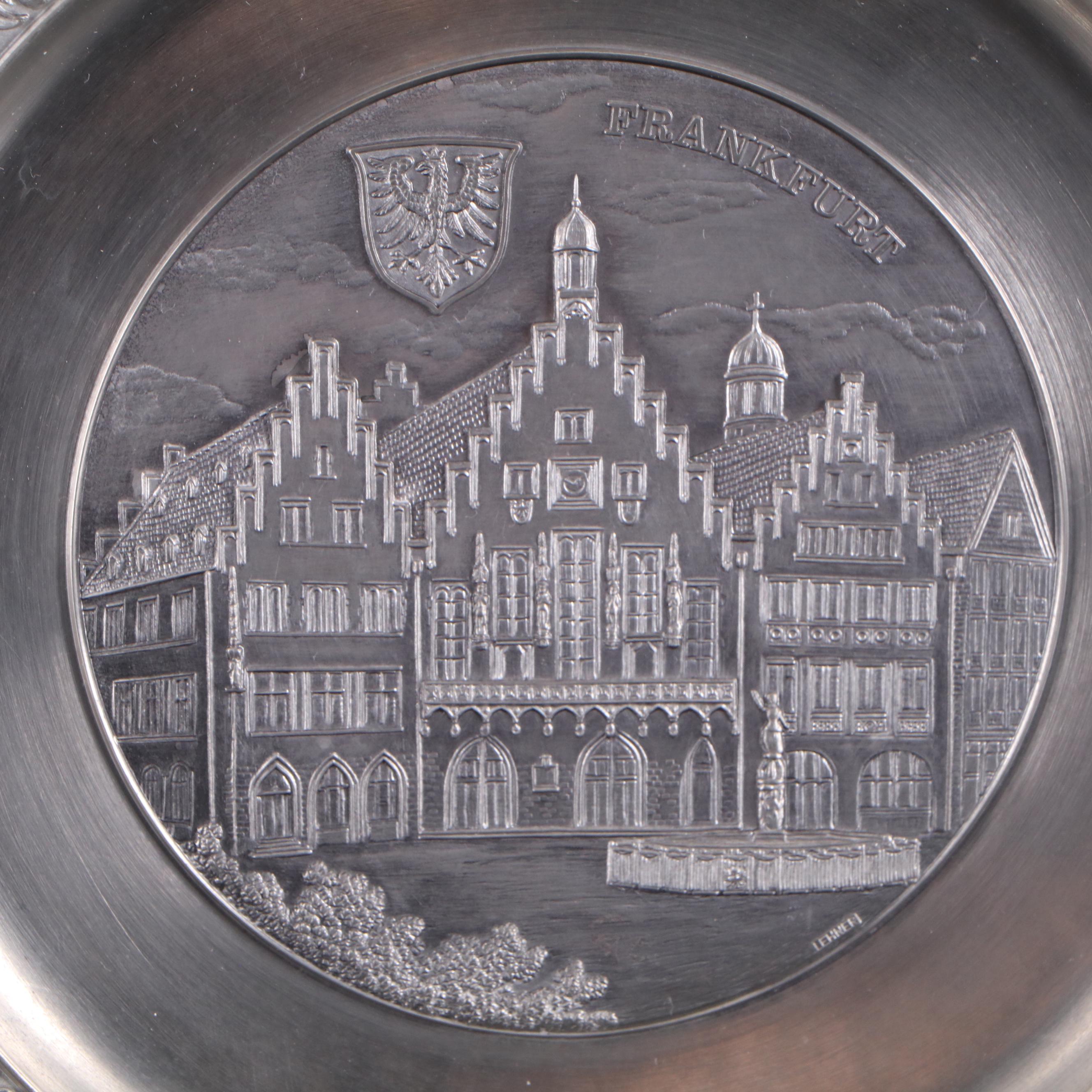 WMF Pewter Decorative Plates with Other Tableware and Accessories, 20th Century