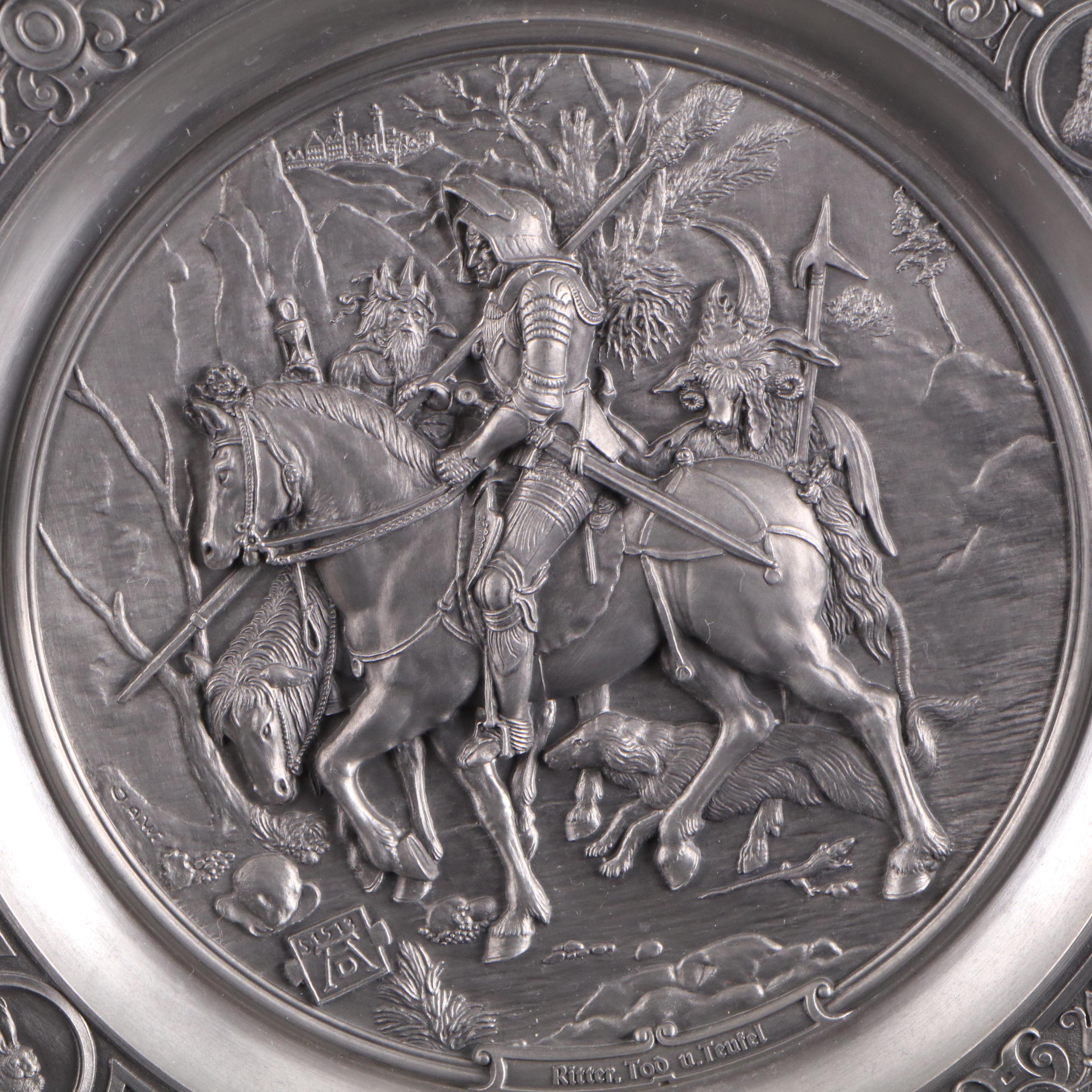 WMF Pewter Decorative Plates with Other Tableware and Accessories, 20th Century