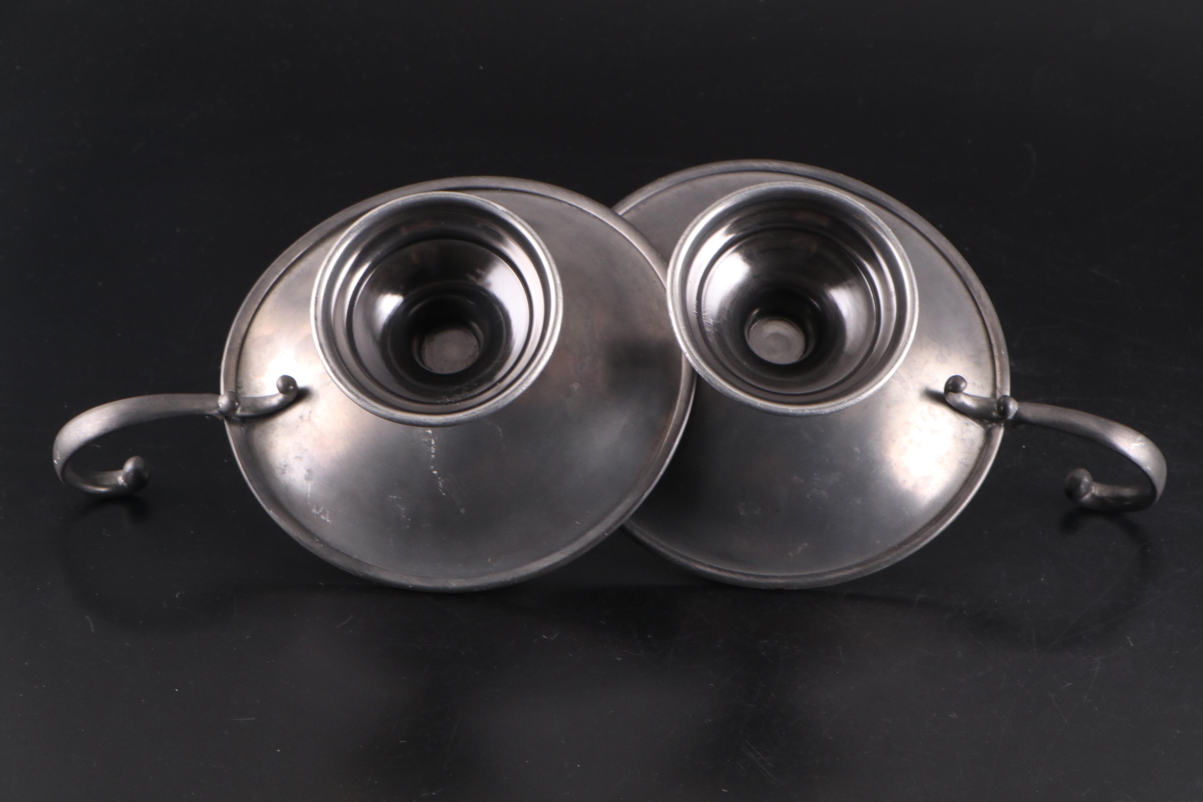 WMF Pewter Decorative Plates with Other Tableware and Accessories, 20th Century