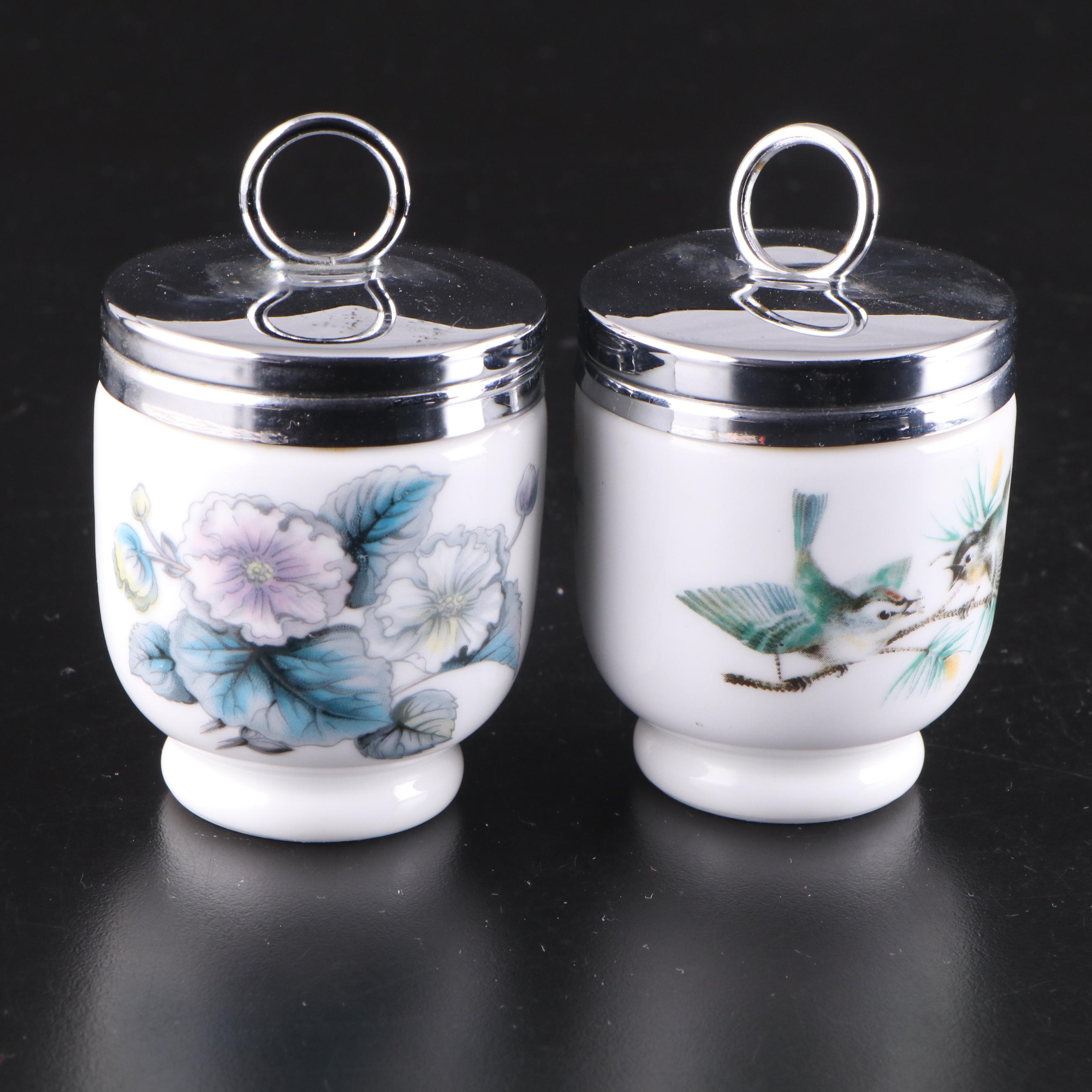 Pyrex Glass Casserole Dishes with Floral Motif Ceramic Spice Canisters and More